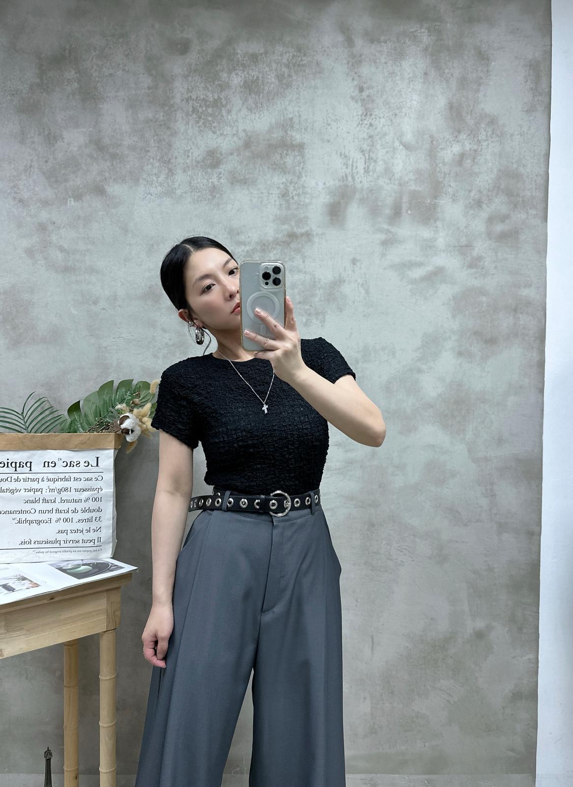 K06 立體壓皺棉Top