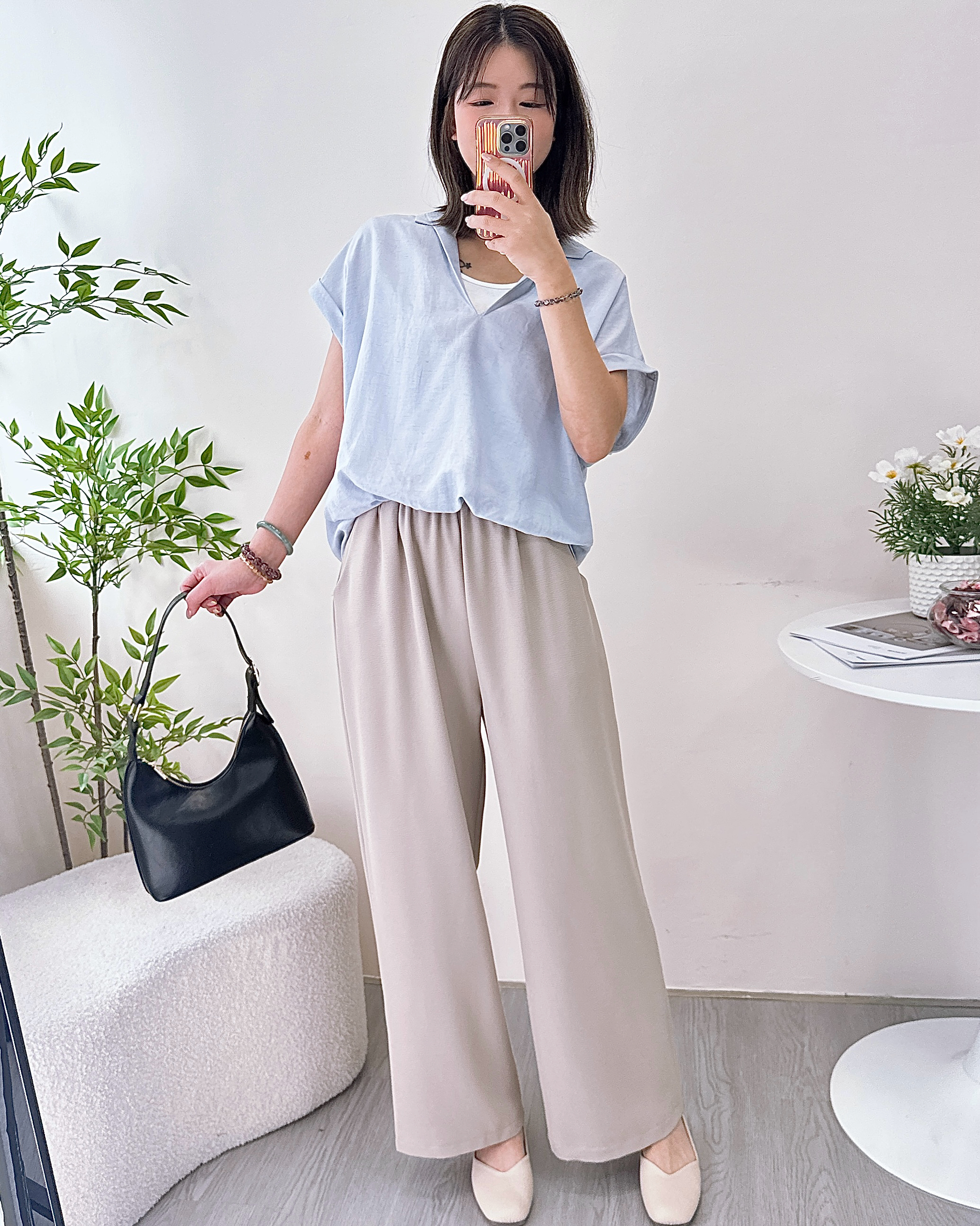 超垂感磨砂雪紡西褲 3色