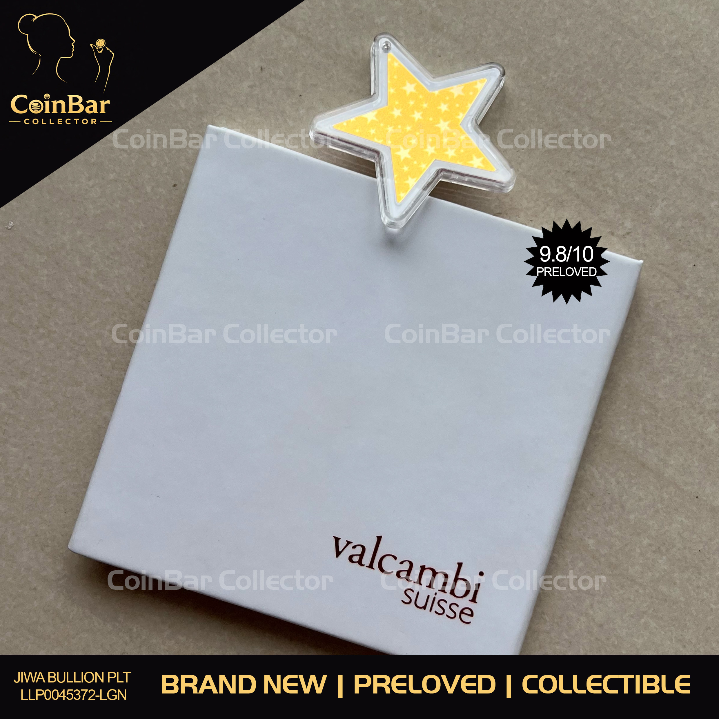 VALCAMBI 🇨🇭CombiBar Glittering Star 5g Swiss Gold Bar Emas 999.9 (5x1g) 五角星星