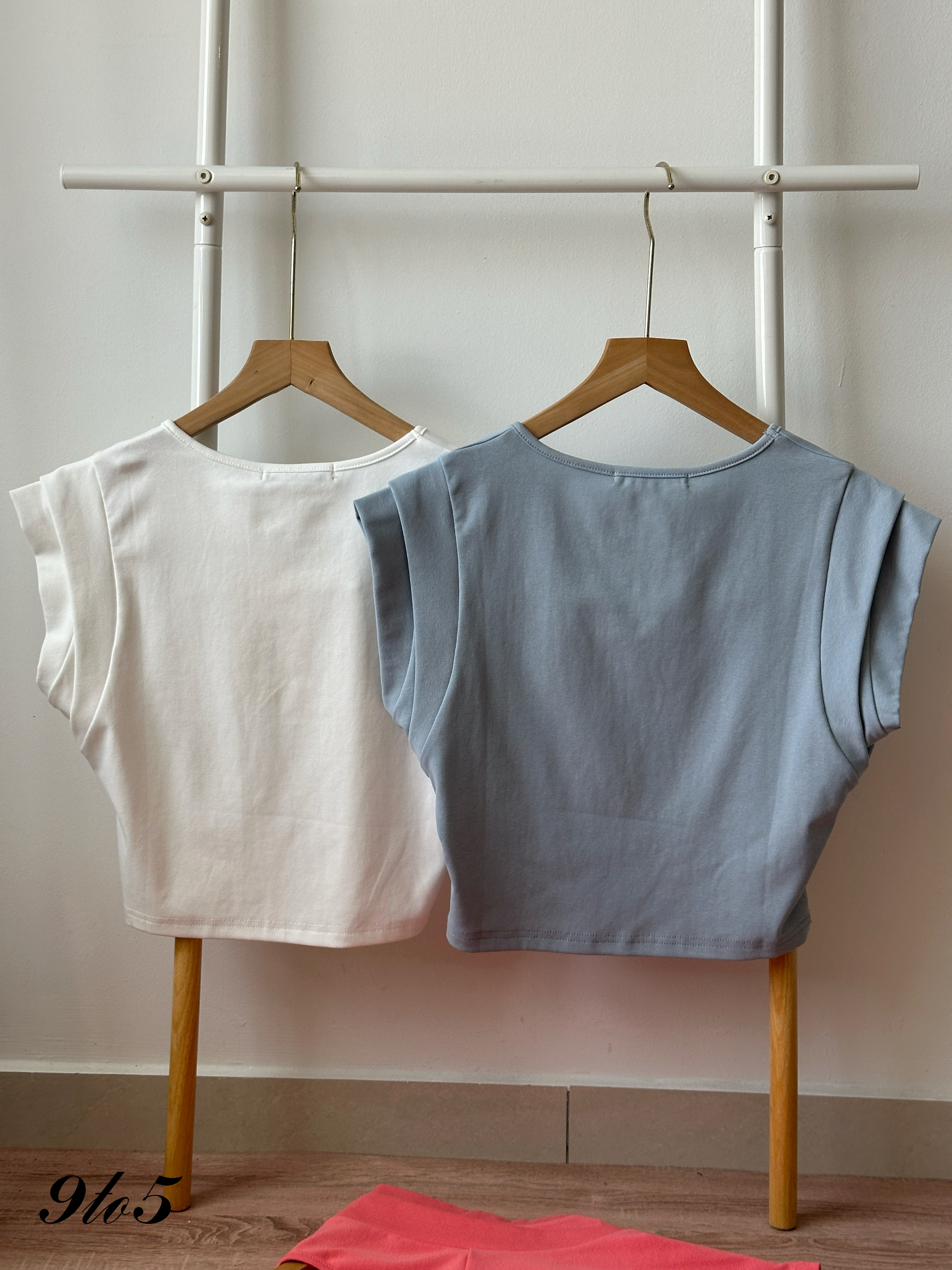T4354 Double Layered Sleeves Top - 4 Colors 