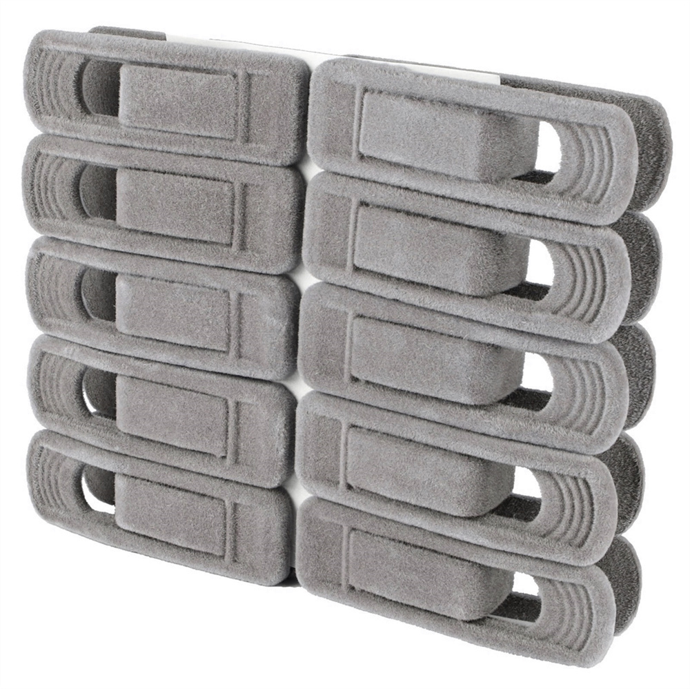 10x 植絨衣服夾子 灰色 UB0241