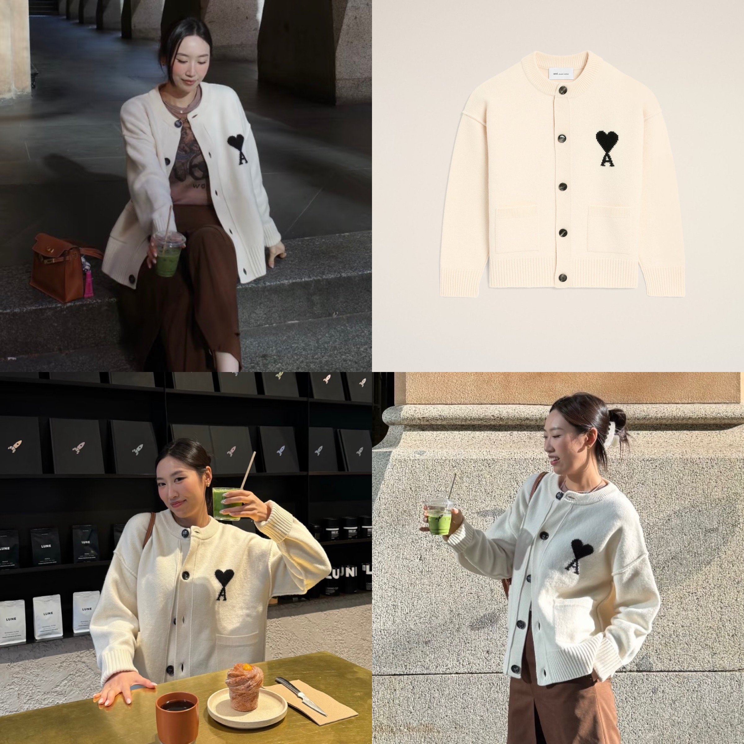 限時優惠✨訂貨🍒Ami 100%wool 寬鬆圓領外套 🔖Size XS S M L 