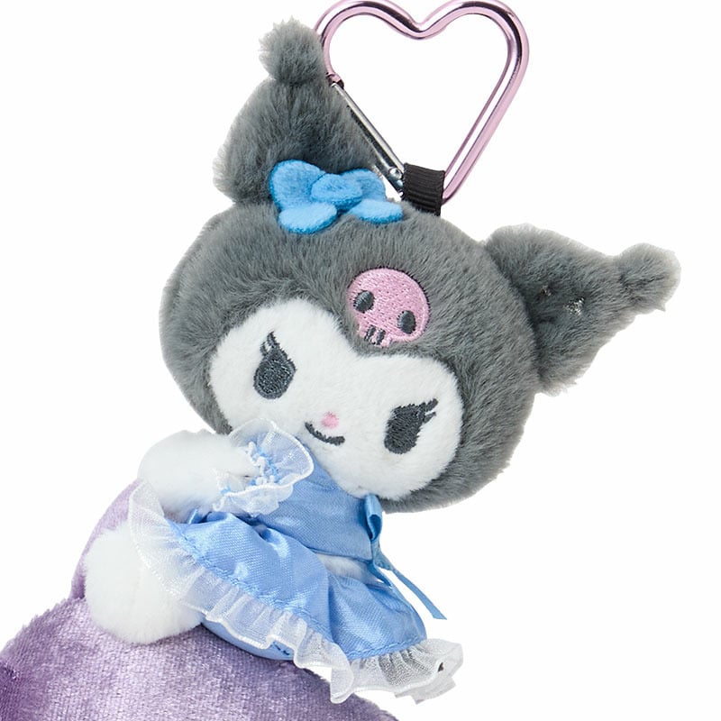 現貨｜Sanrio Kuromi 閃亮海豚系列 日版 吊飾 毛公仔 連心形扣 (13331-1)