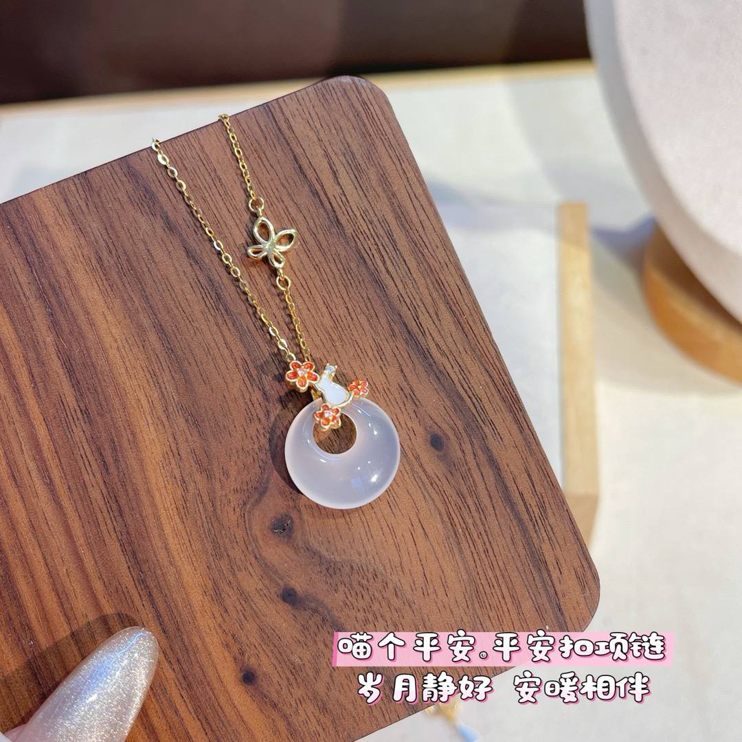 🆕小猫平安锁吊坠 🇨🇳