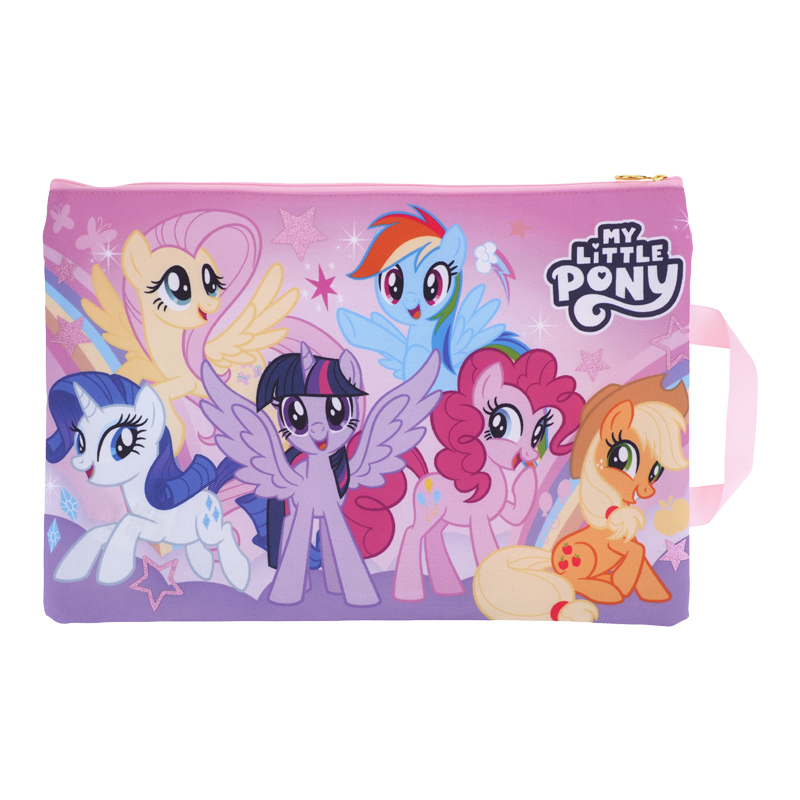 My Little Pony F4 Double Zipper Fabric Document Bag 雙拉鍊布文件袋連手挽