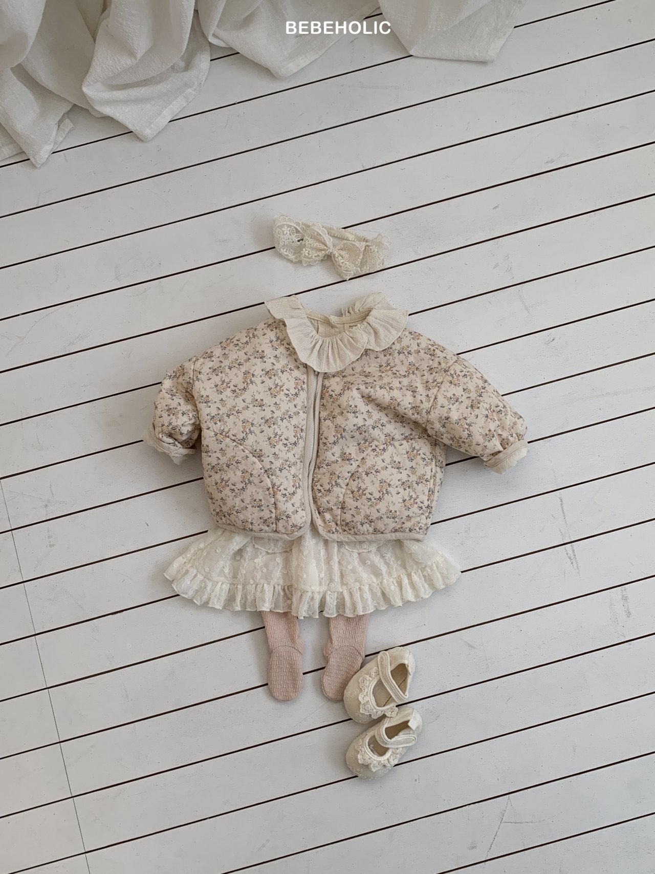 🌸預訂 韓國直送🌸🇰🇷BEBEHOLIC兩色碎花拉鍊外套