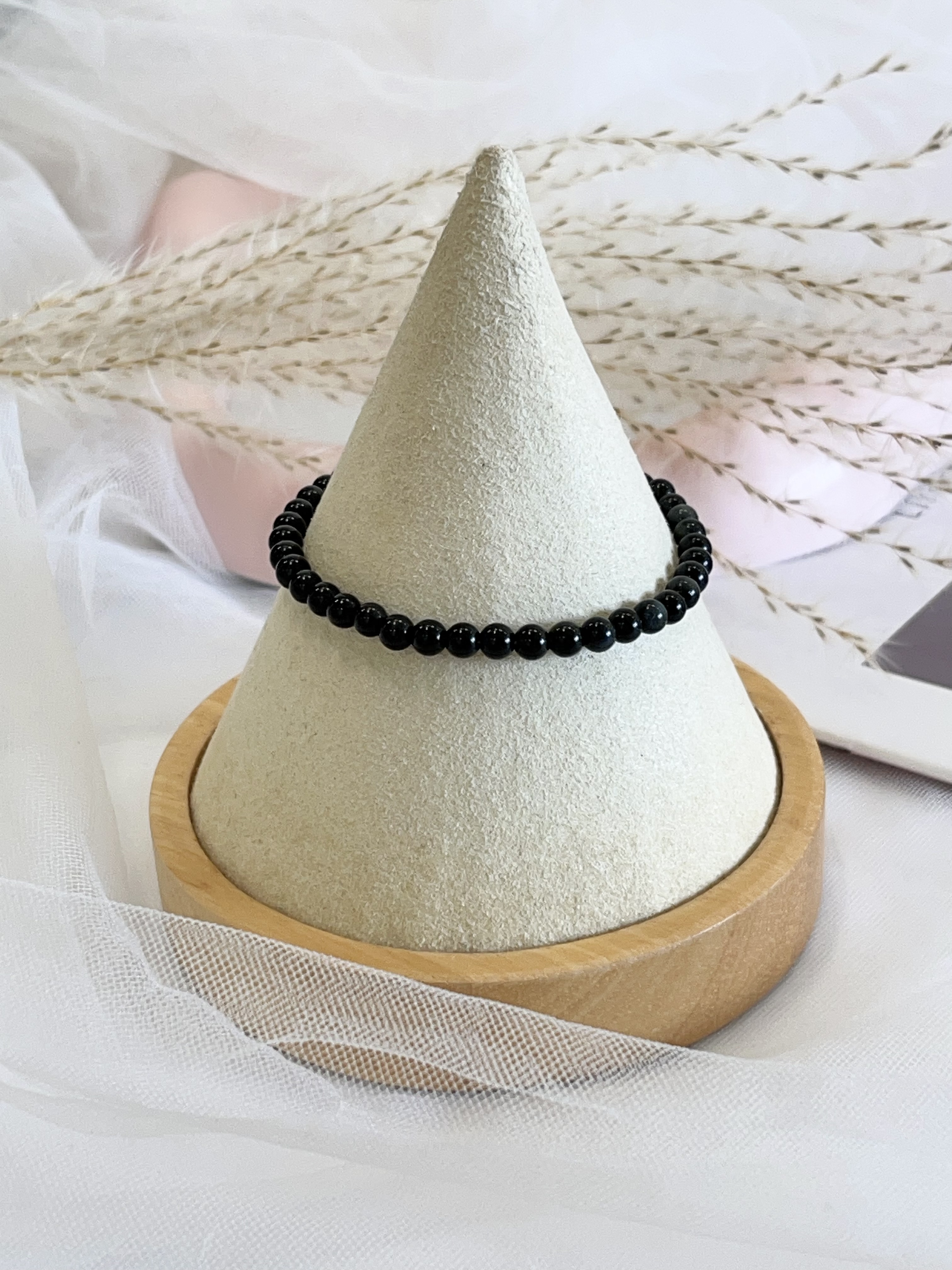 ⚫ 银曜石手串 Silver Obsidian | 4mm