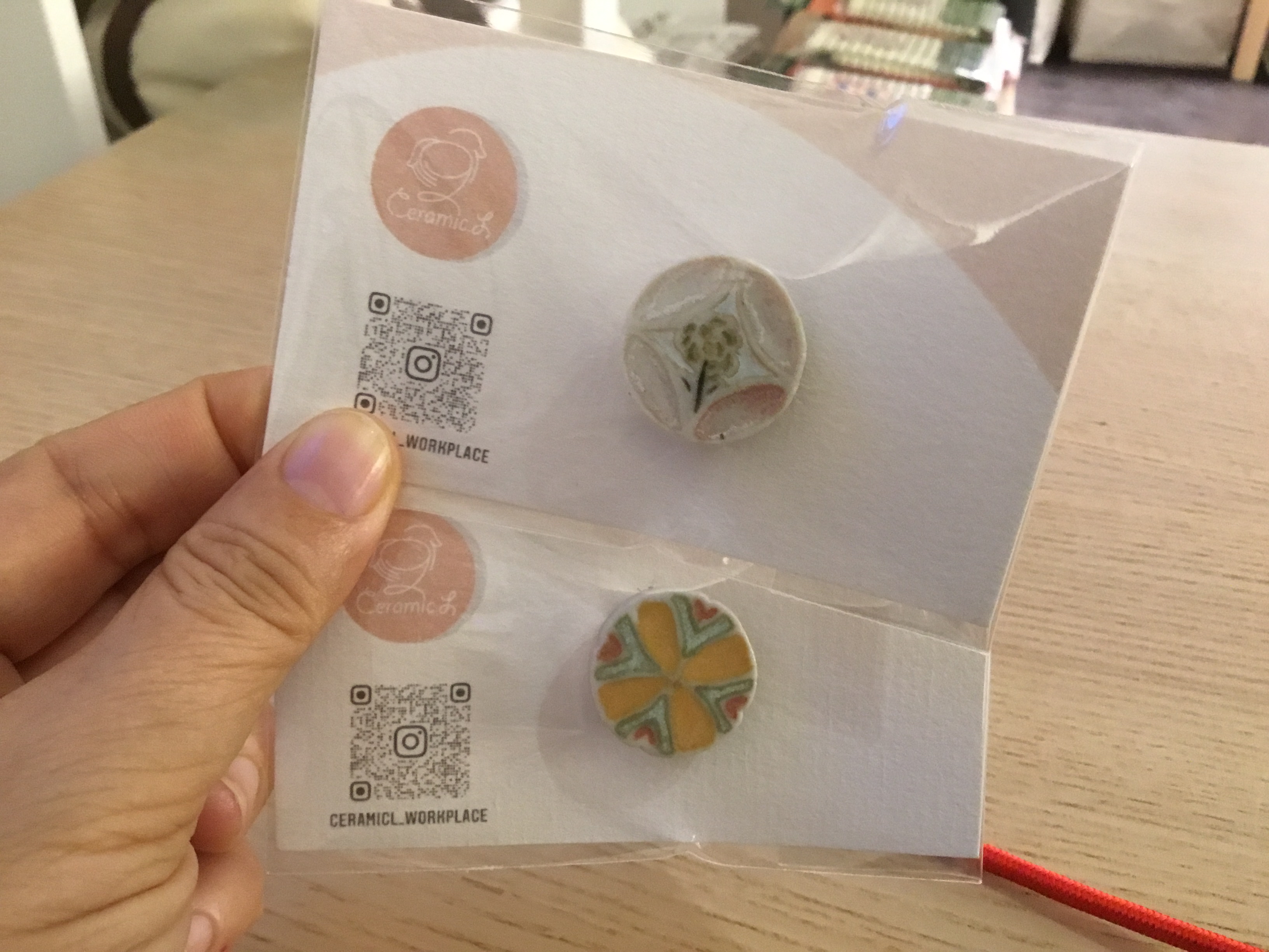 CeramicL Button Clip