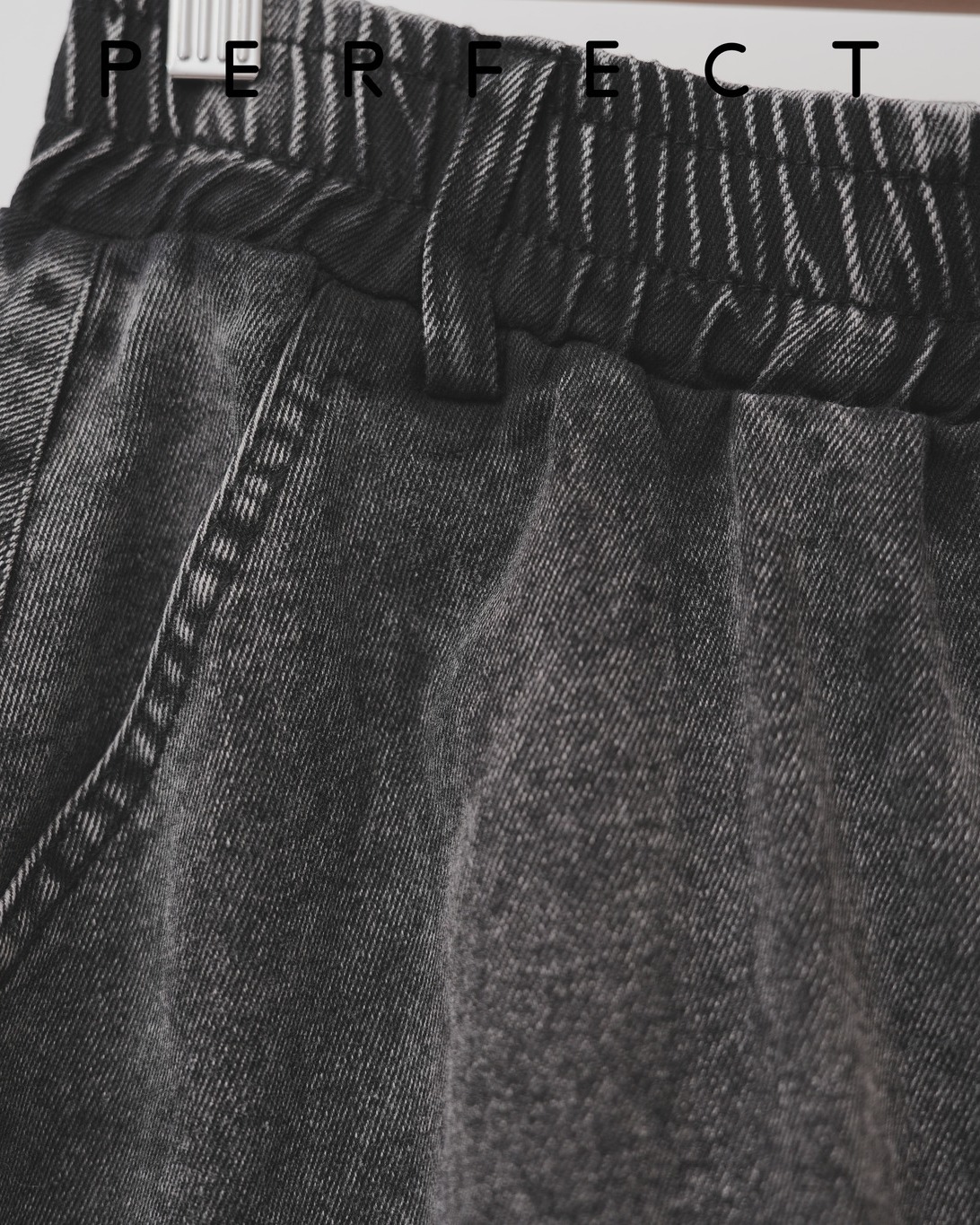 S0014_A字高腰墜感百搭顯高牛仔裙（型格灰）