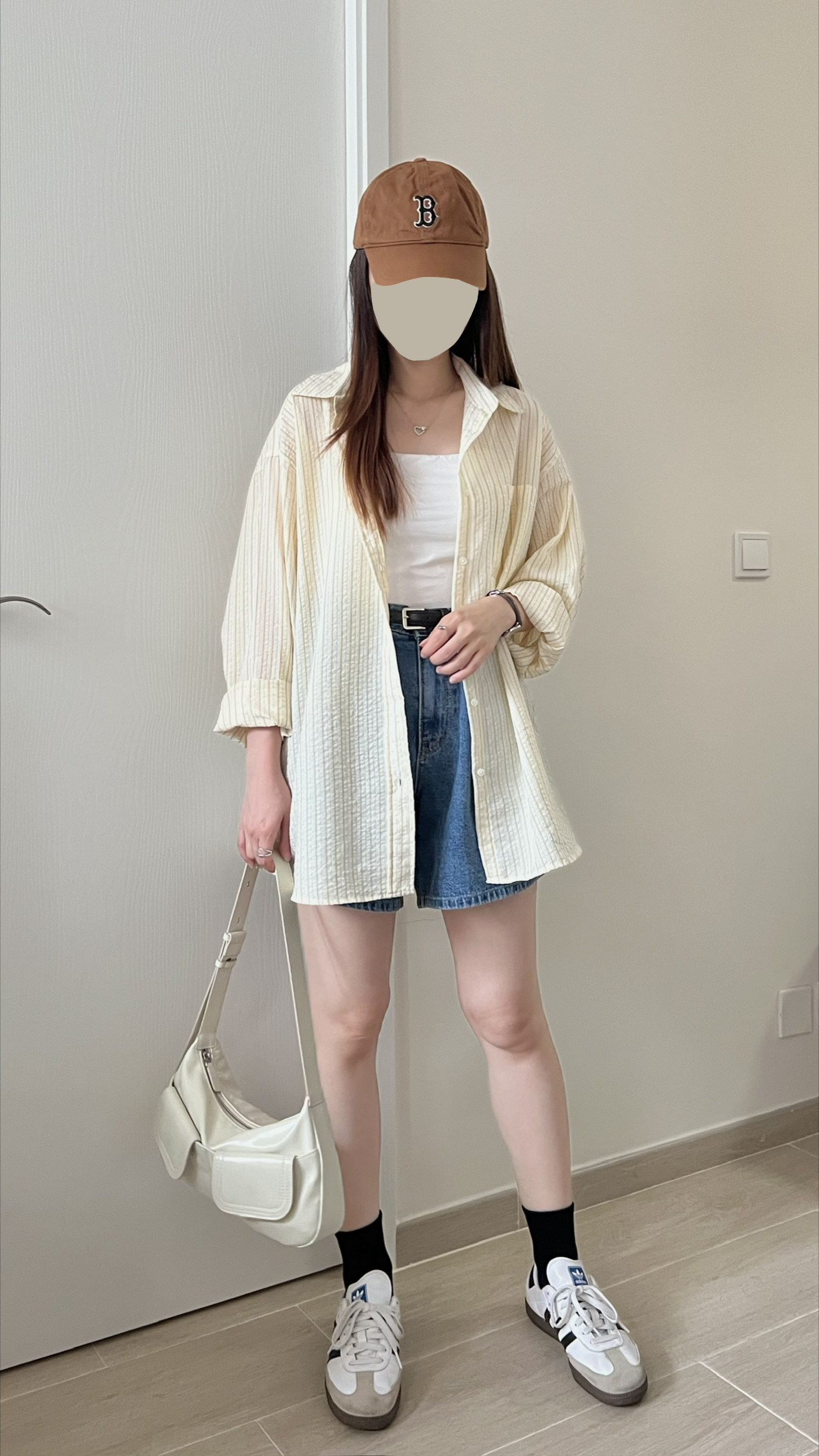 檸檬皺皺條紋恤衫 免熨