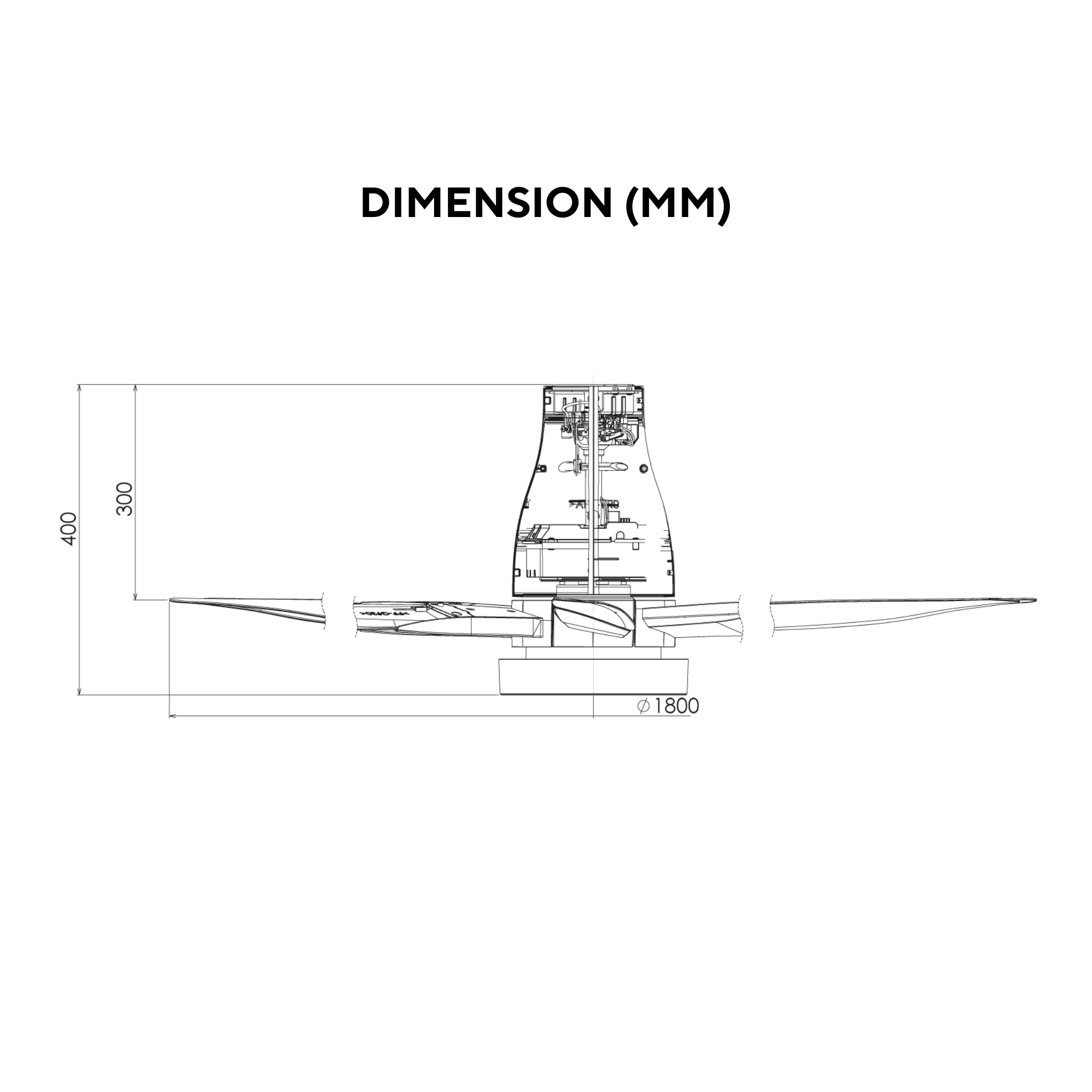 KDK 70" 6-Blade DC Ceiling Fan K18NY-RBR (Short Rod)