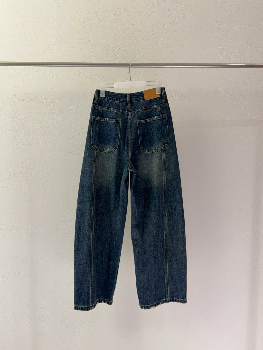 Vintage Wash Wide-Leg Jeans #pt80