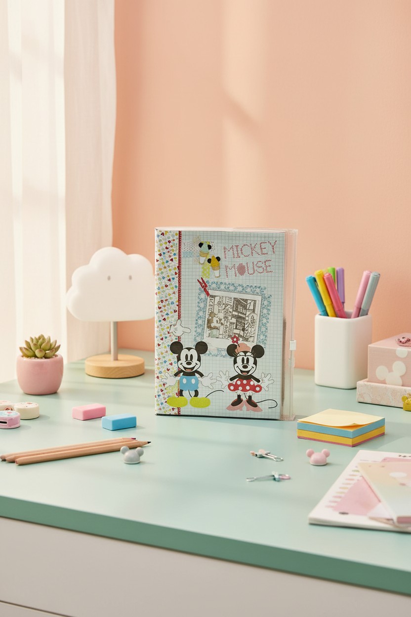 A5雙夾鏈收納筆記 Mickey And Minnie Mouse   (DPNA-25016B)