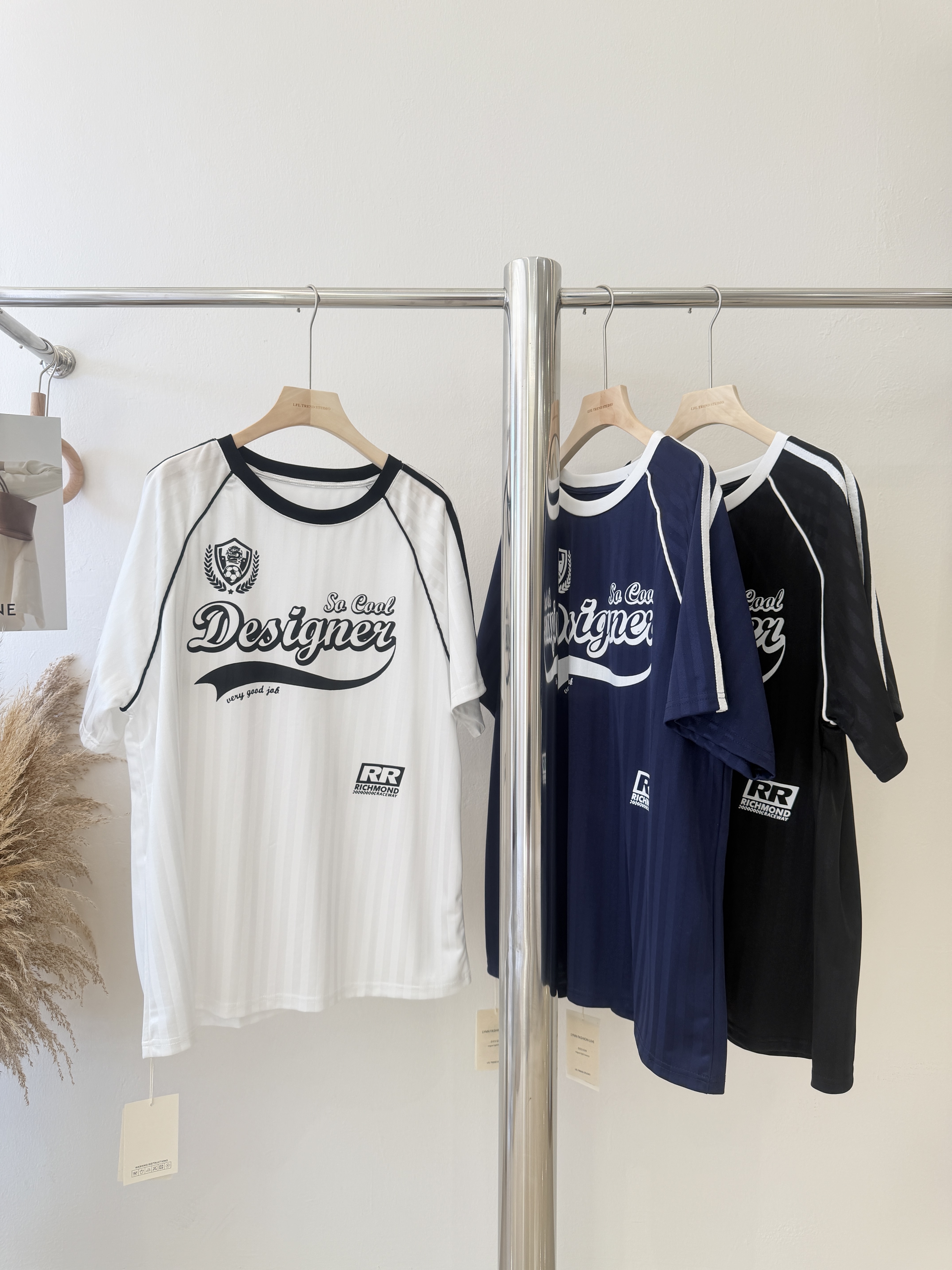 6342 运动服条纹宽松短袖