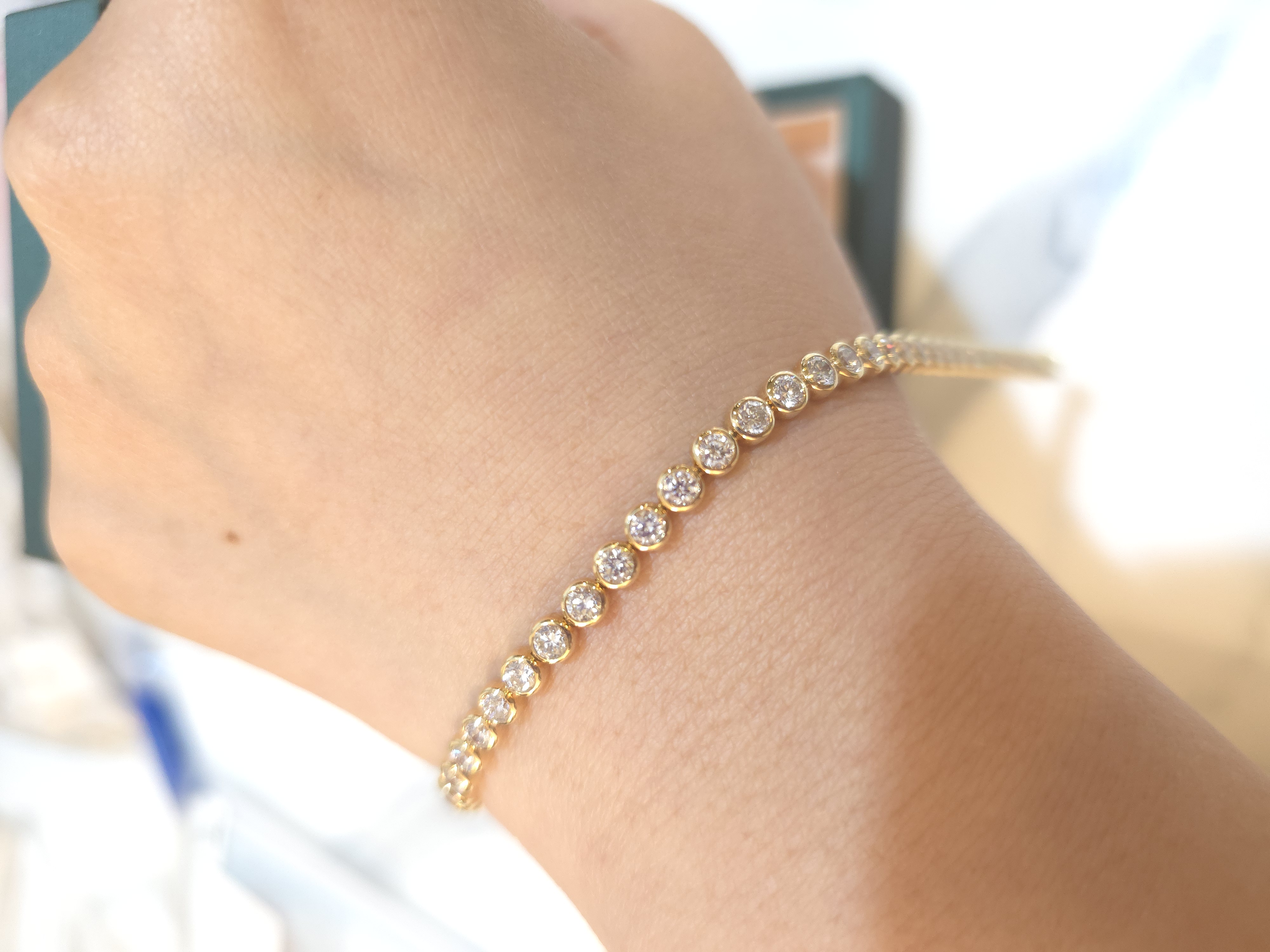 18K 培育鑽石手鏈 d3.97/41 G7.92 S16.5