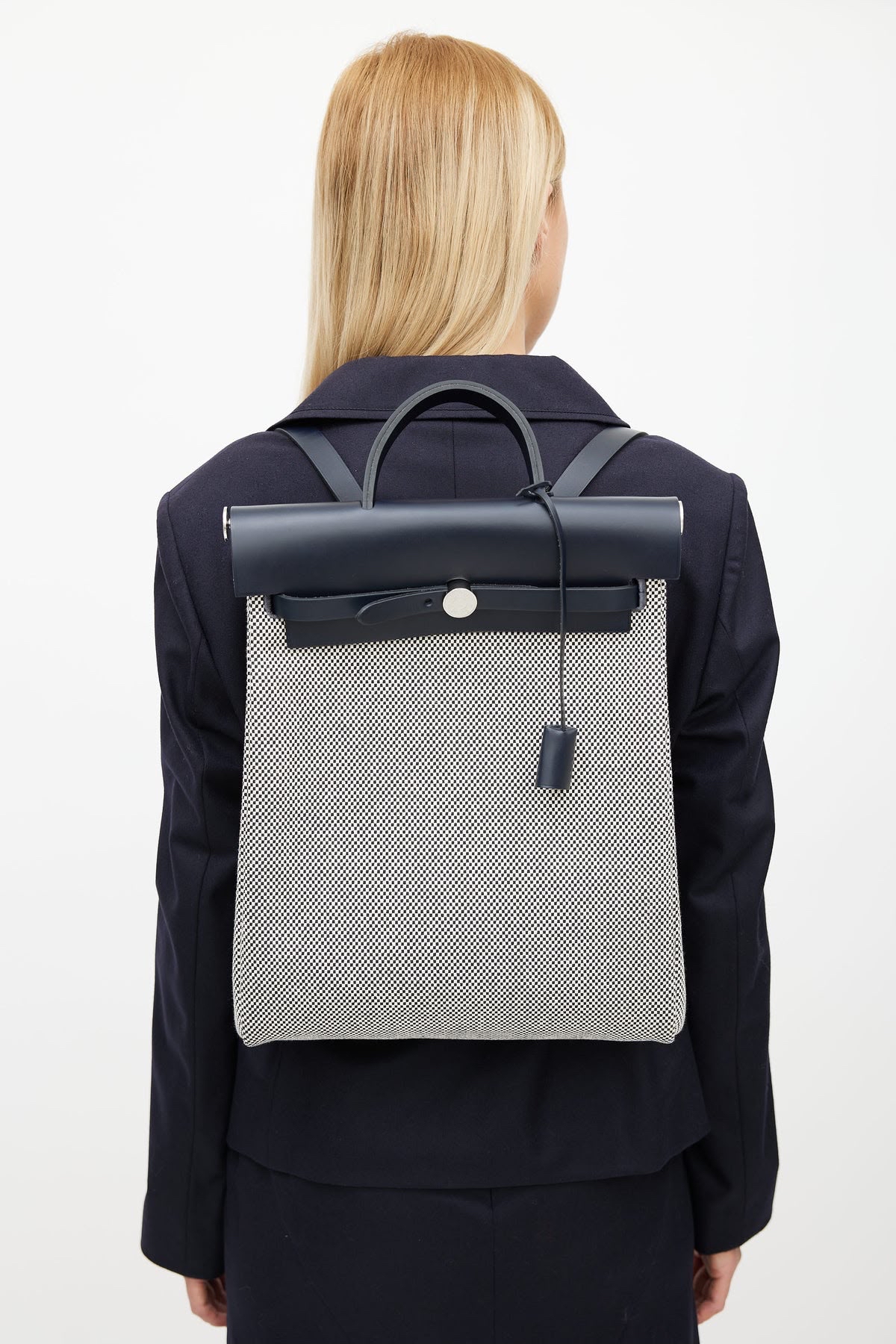 Hermes Herbag A Dos Zip Retourne Tilt Backpack Stamp Z 100%Authentic, 95%New ✅Dust bag