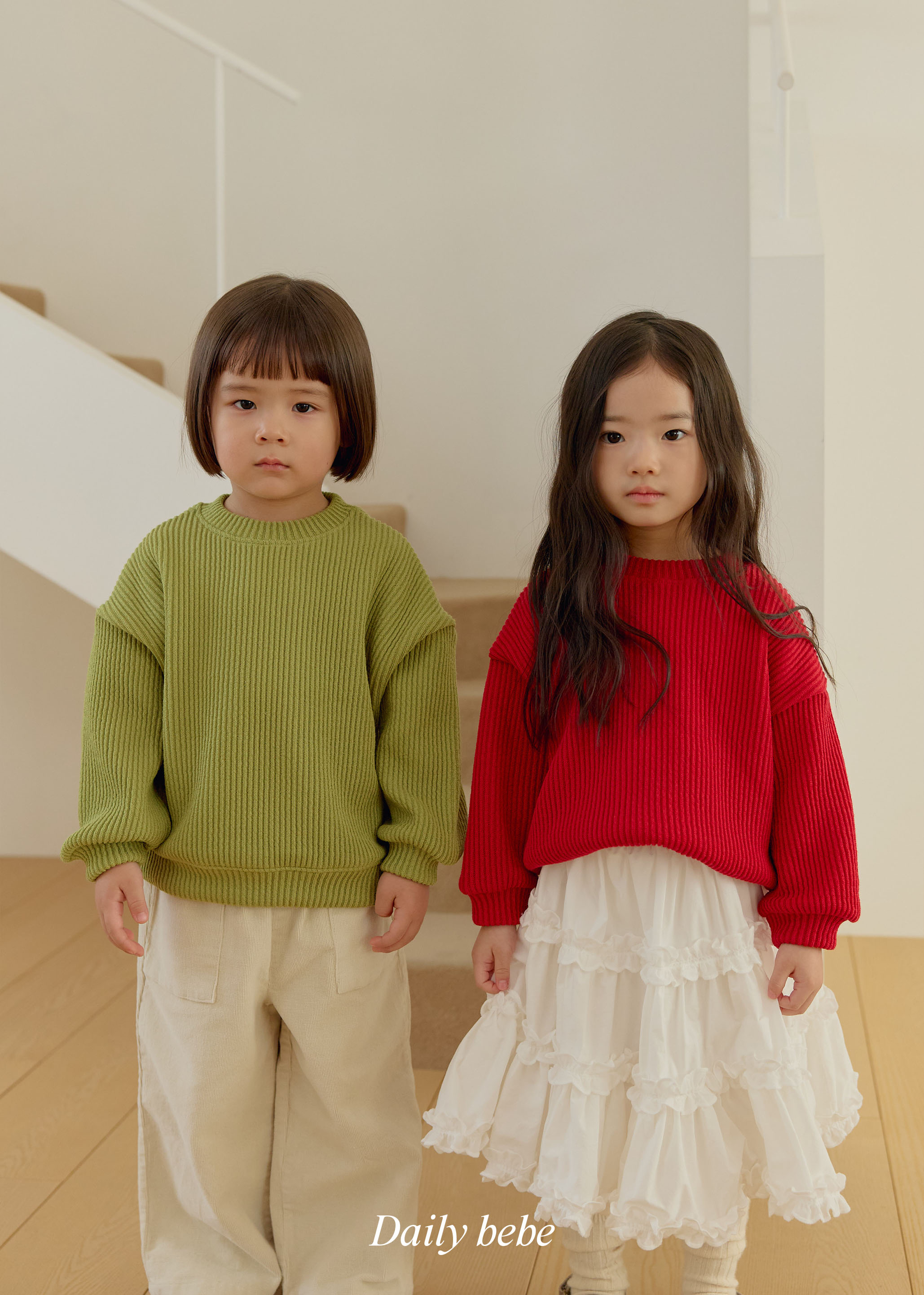 Dailybebe | Chunky Ribbed Sweatshirt