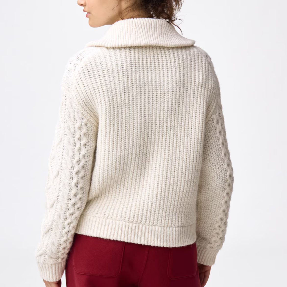 GU Cable Knit Blouson