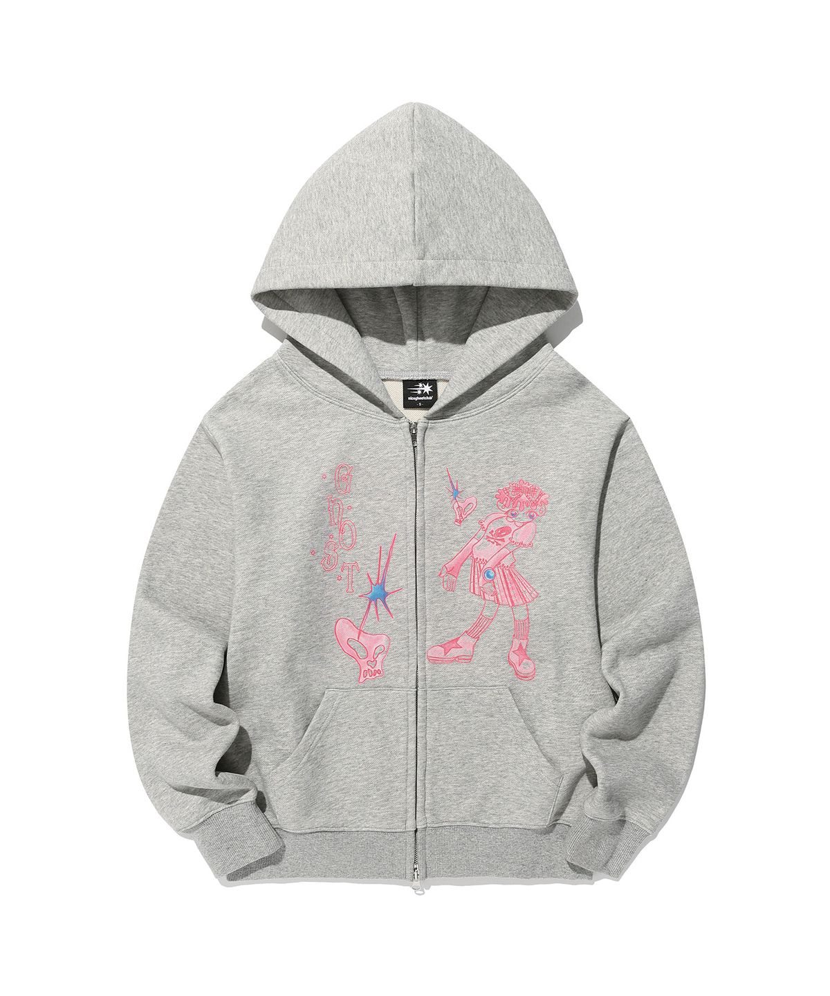 🇰🇷訂購｜niceghostclub 26SS｜STAR SHOES GIRL HOODIE ZIP UP