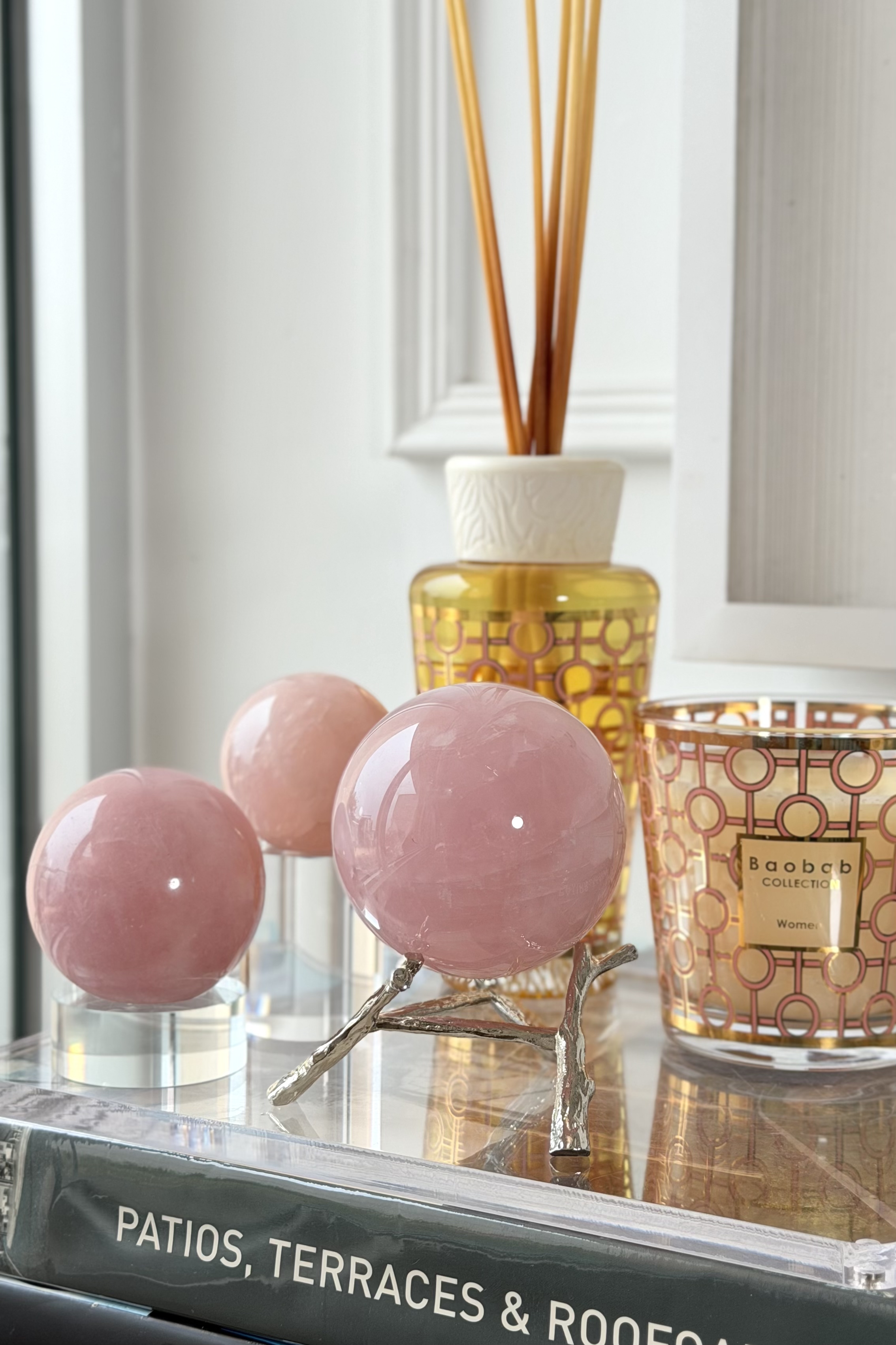 ༒7.1cm 粉水晶球༒ RQ.aA3C11Gmt8-RA28-39s