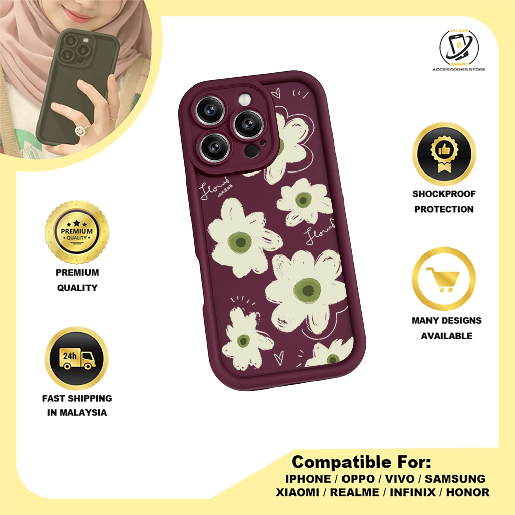TPU DESIGN CASE PHONE FOR OPPO - DESIGN FLOWER K