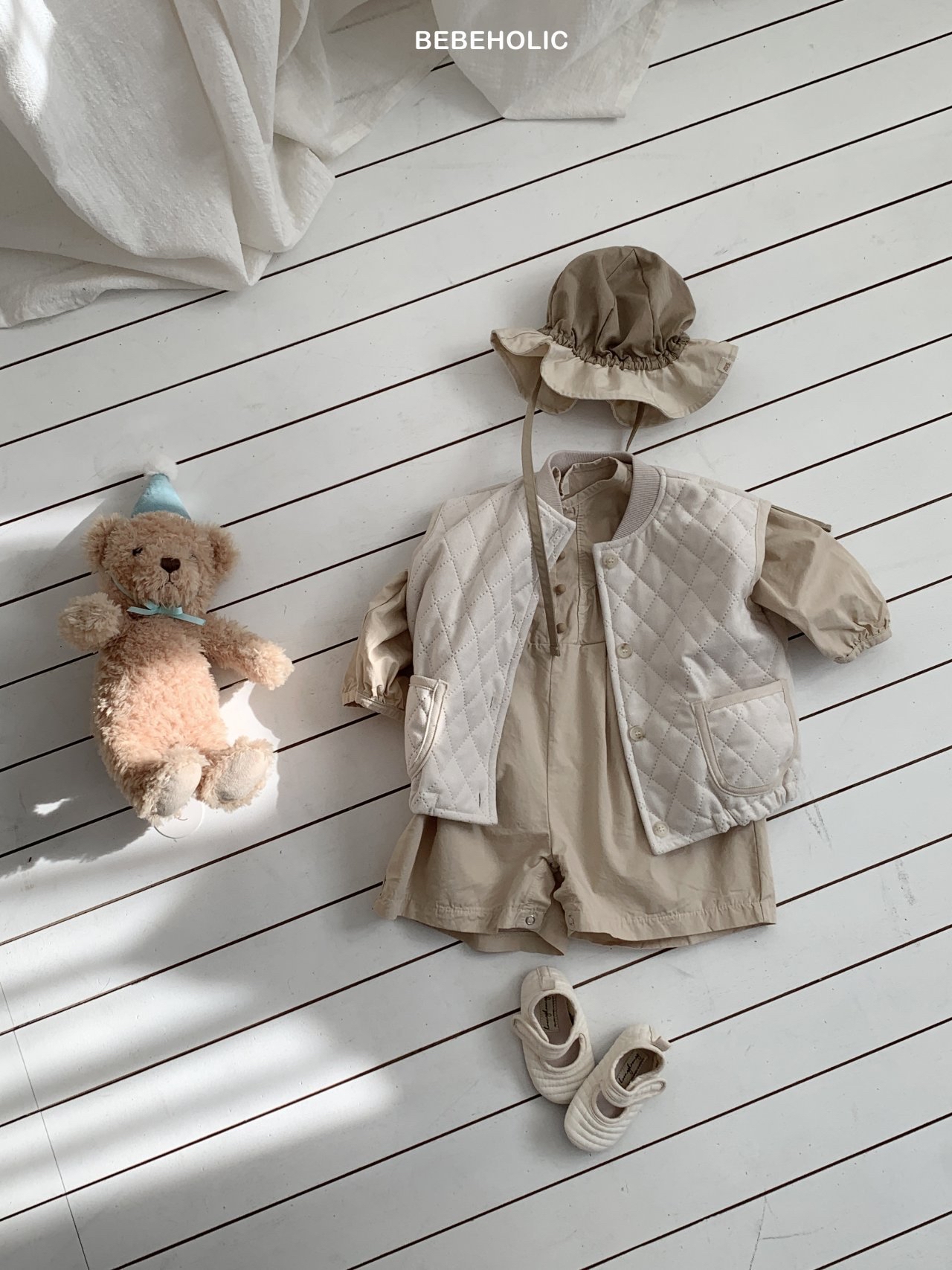 🌸預訂 韓國直送🌸🇰🇷BEBEHOLIC兩色口袋絎縫背心外套