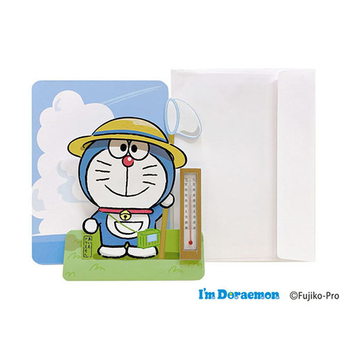 [現貨] [日本直送] 多啦A夢 座枱溫度計咭 {TF724606}