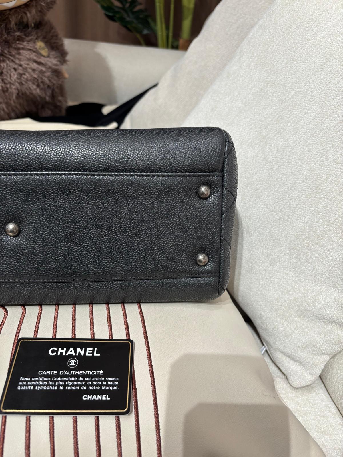 Chanel chain tote bag Caviar Skin grey 100%Authentic,95%new ✅22card✅dust bag 