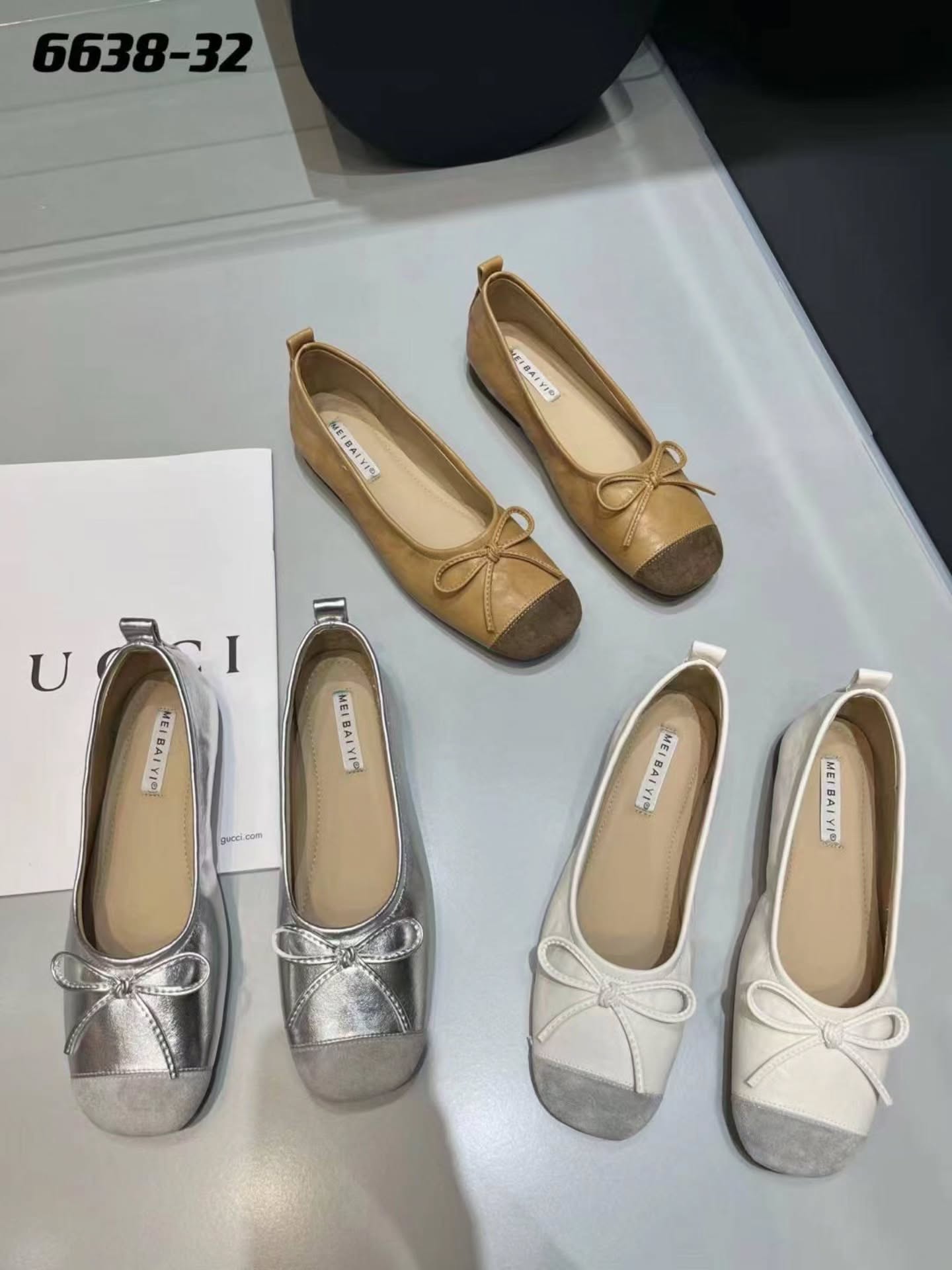 6638-32 法式蝴蝶结平底鞋 🇨🇳