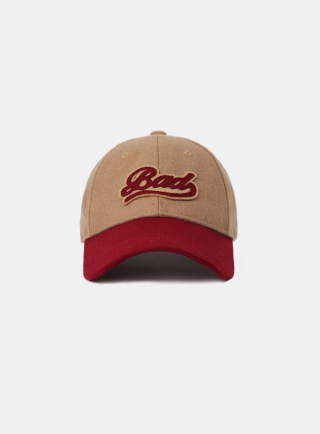 Badblood [W-hat24-060] Contrast Wool Ball Cap - Camel | KAZUE