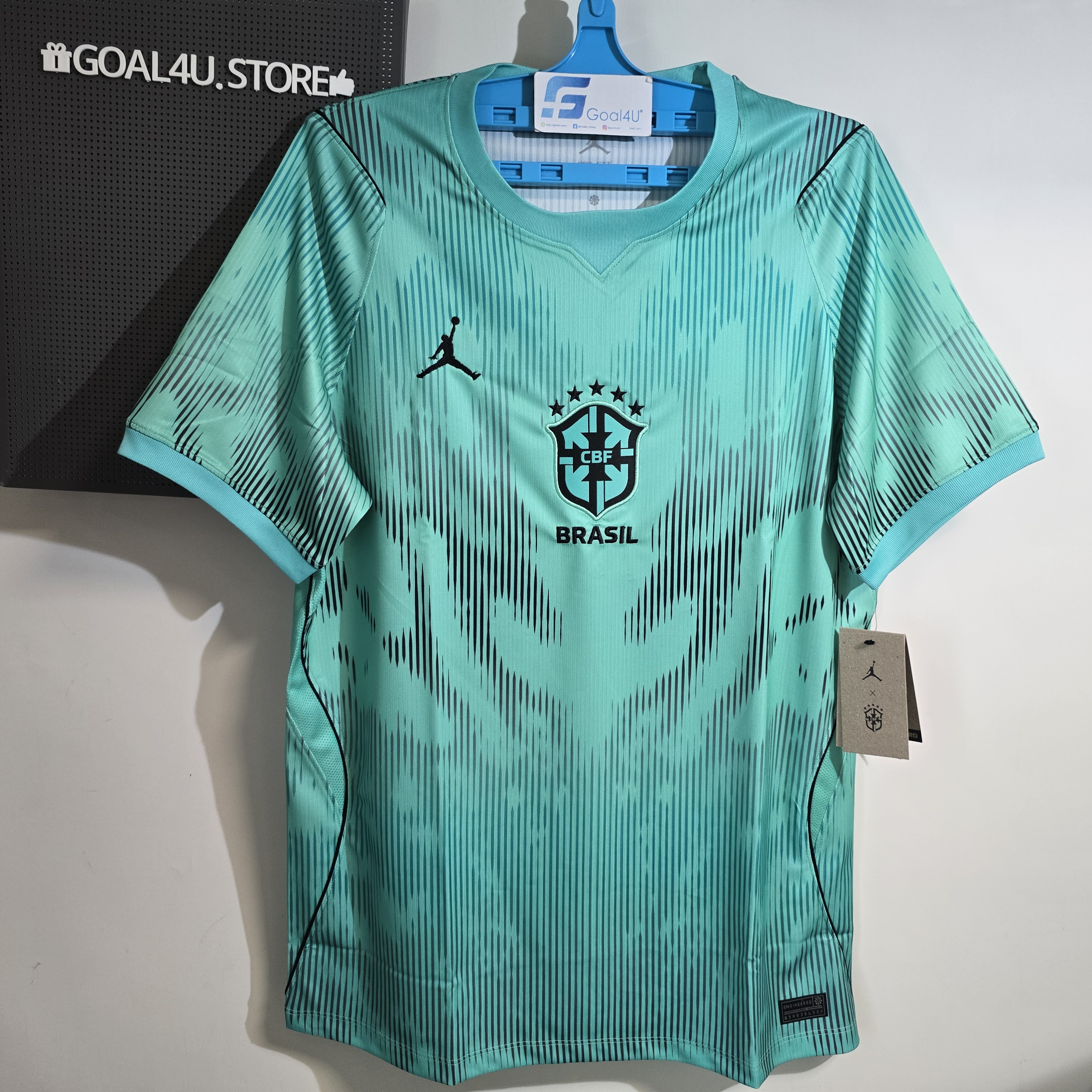 Nike x Jordan Brazil 巴西 2026-27  薄荷綠龍門球衣 (可加印字章) IQ3335