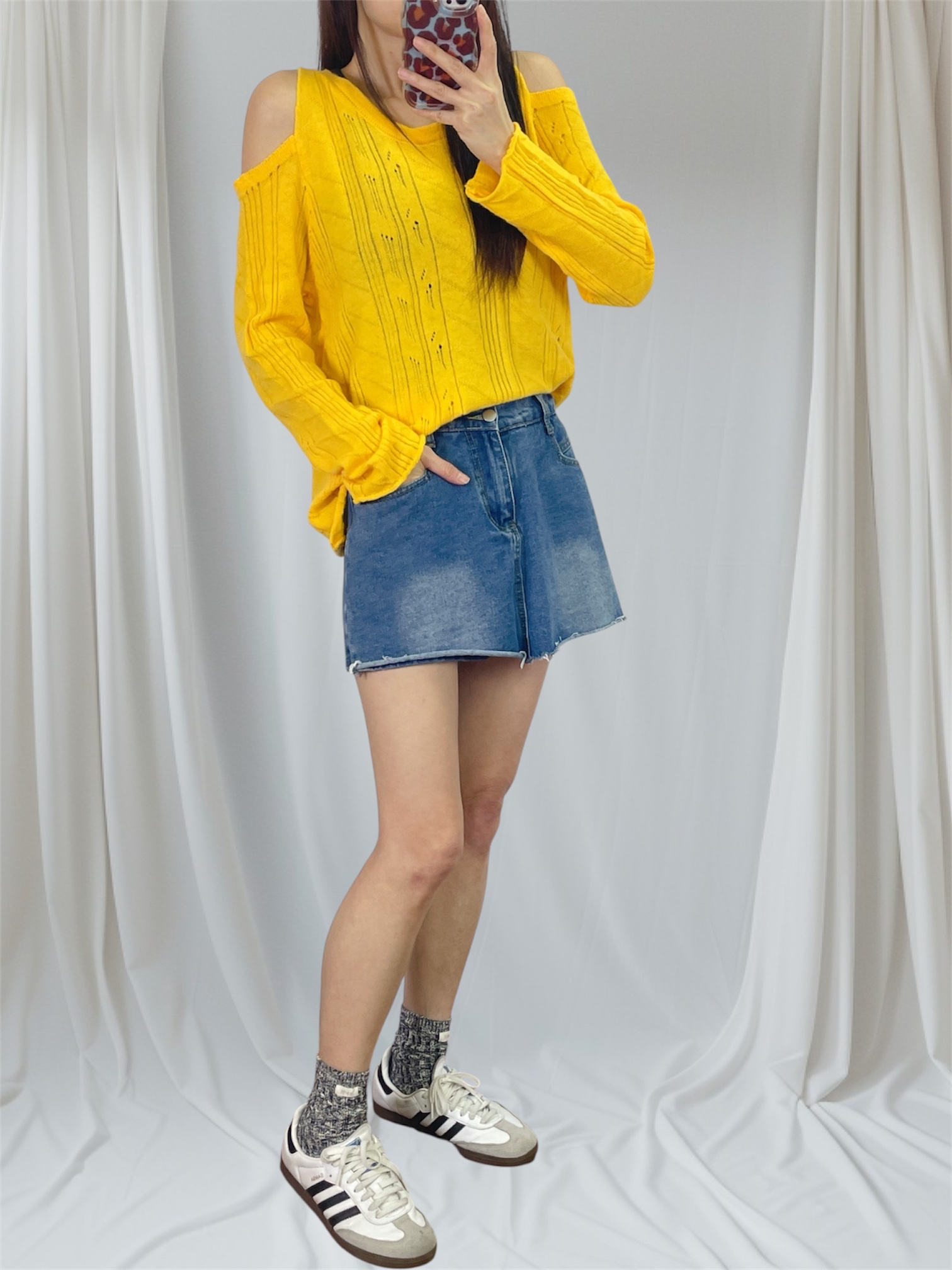 K5551 露膊薄身針織top