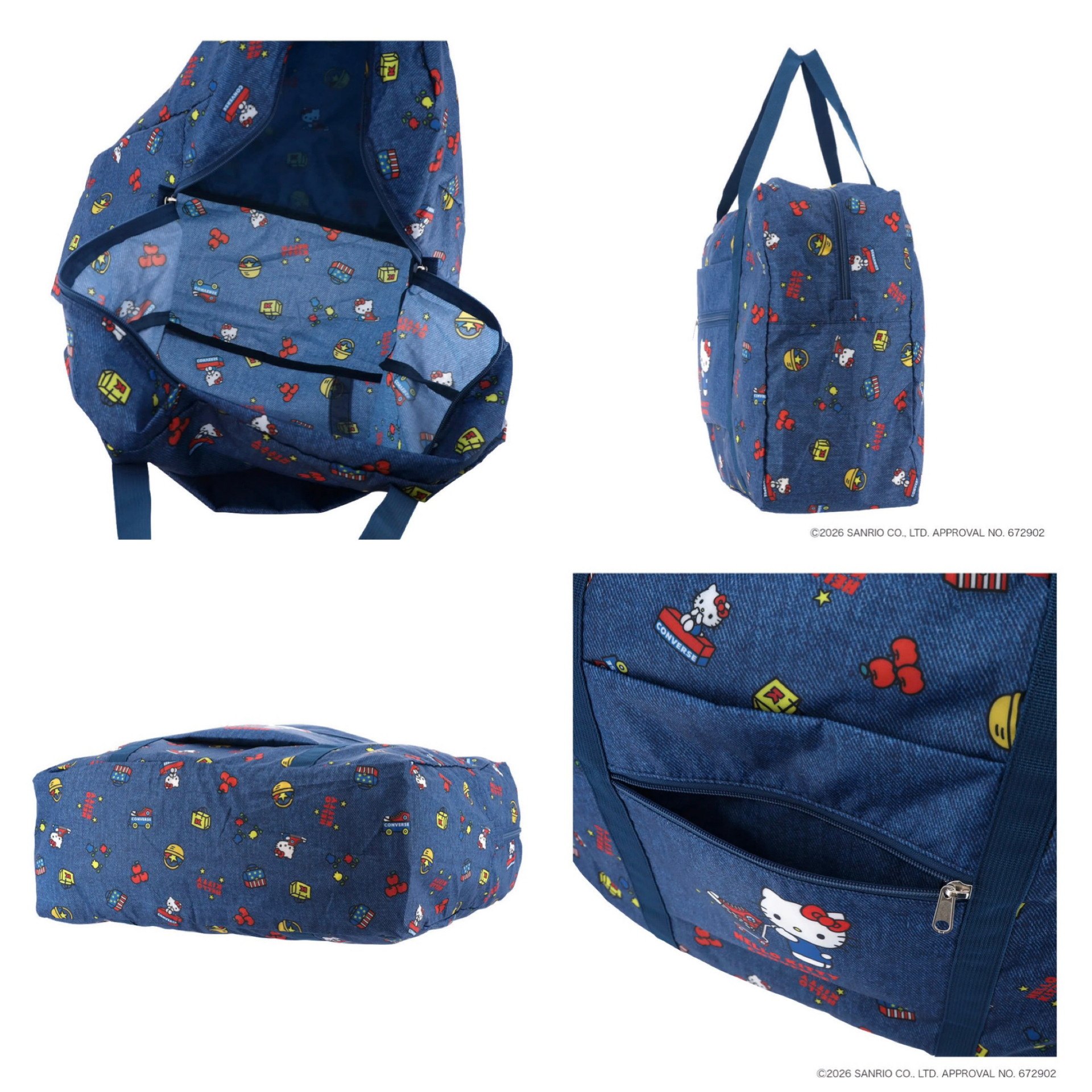 日本限定Hello Kitty x Converse系列第二彈 - 大容量摺疊旅行袋 不包郵