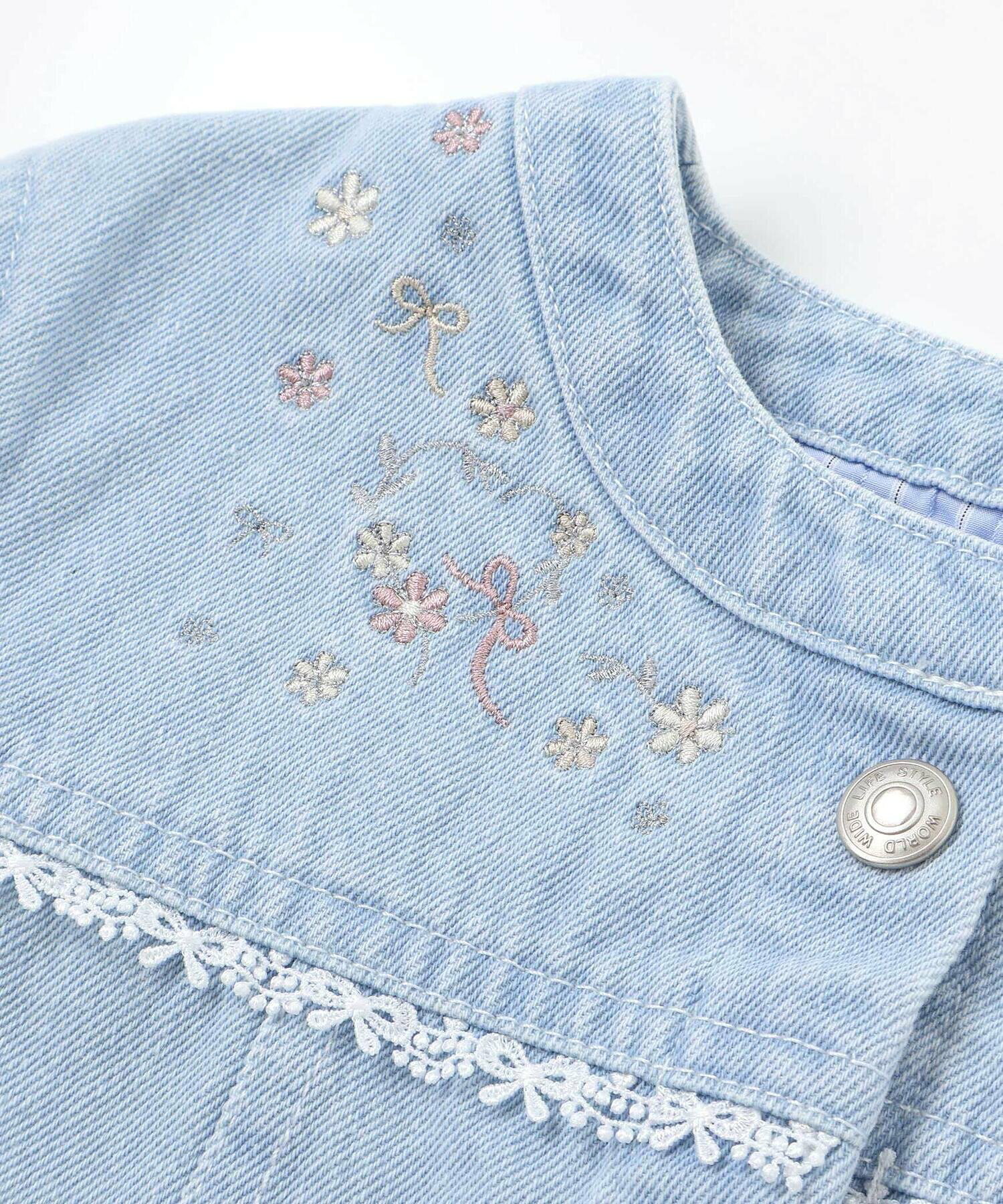 🆕【⭐訂購⭐】🌀 🇯🇵 日本直送 緞帶刺繡 蕾絲飾邊 短身牛仔褸［2款選］🌀 [ELEA-0111][260612]