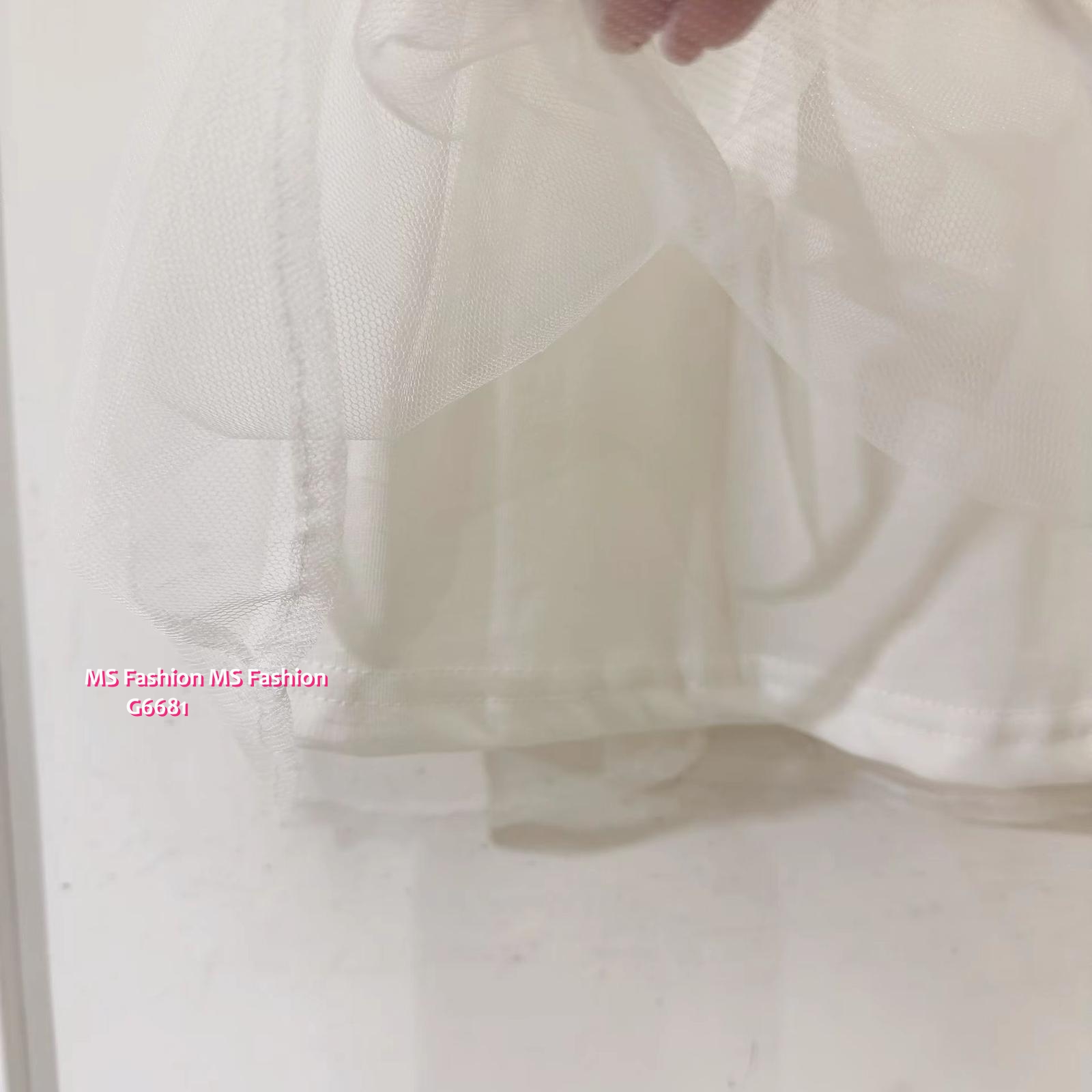 G6681 ruffle袖紗top
