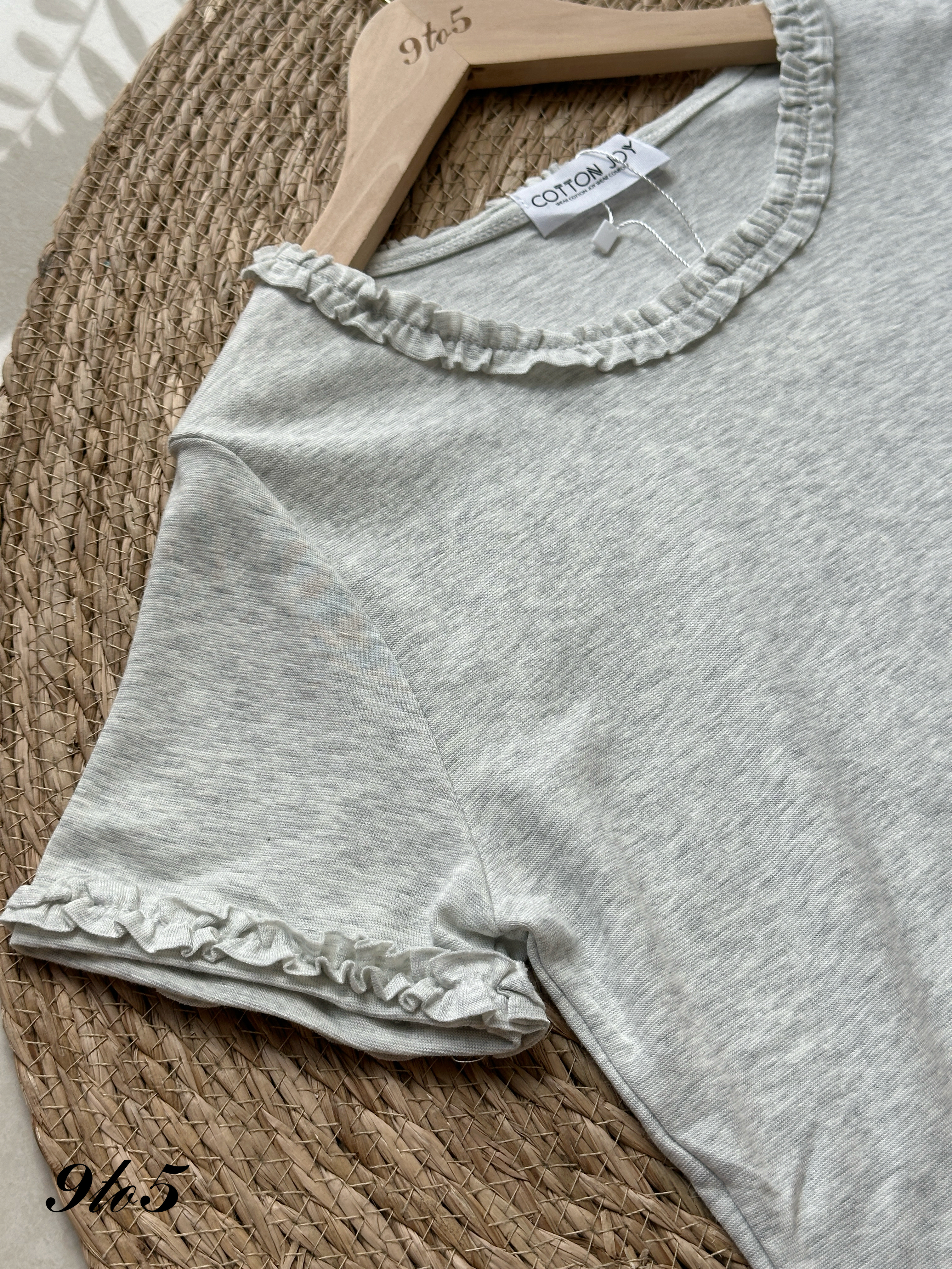 T4201 Ruffle Collar Tee - 4 Colors 