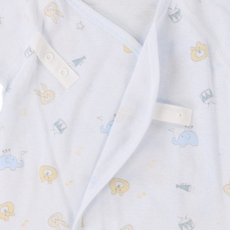 🇯🇵限量預訂 日本直送🇯🇵日本製淺藍色動物樂器印花新生兒純棉打底五件套