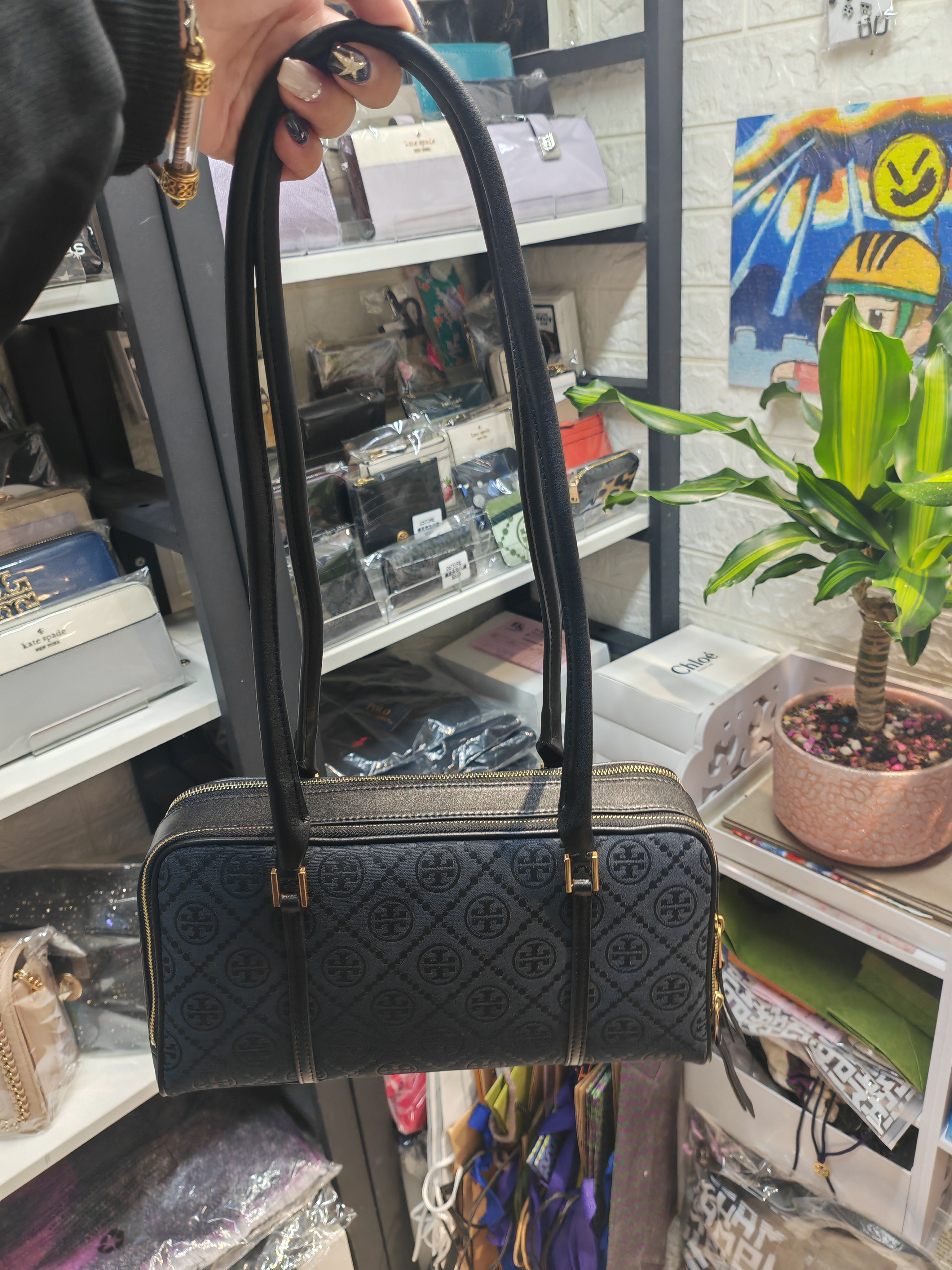 香港現貨-Tory Burch T Monogram Marshmallow Handbag