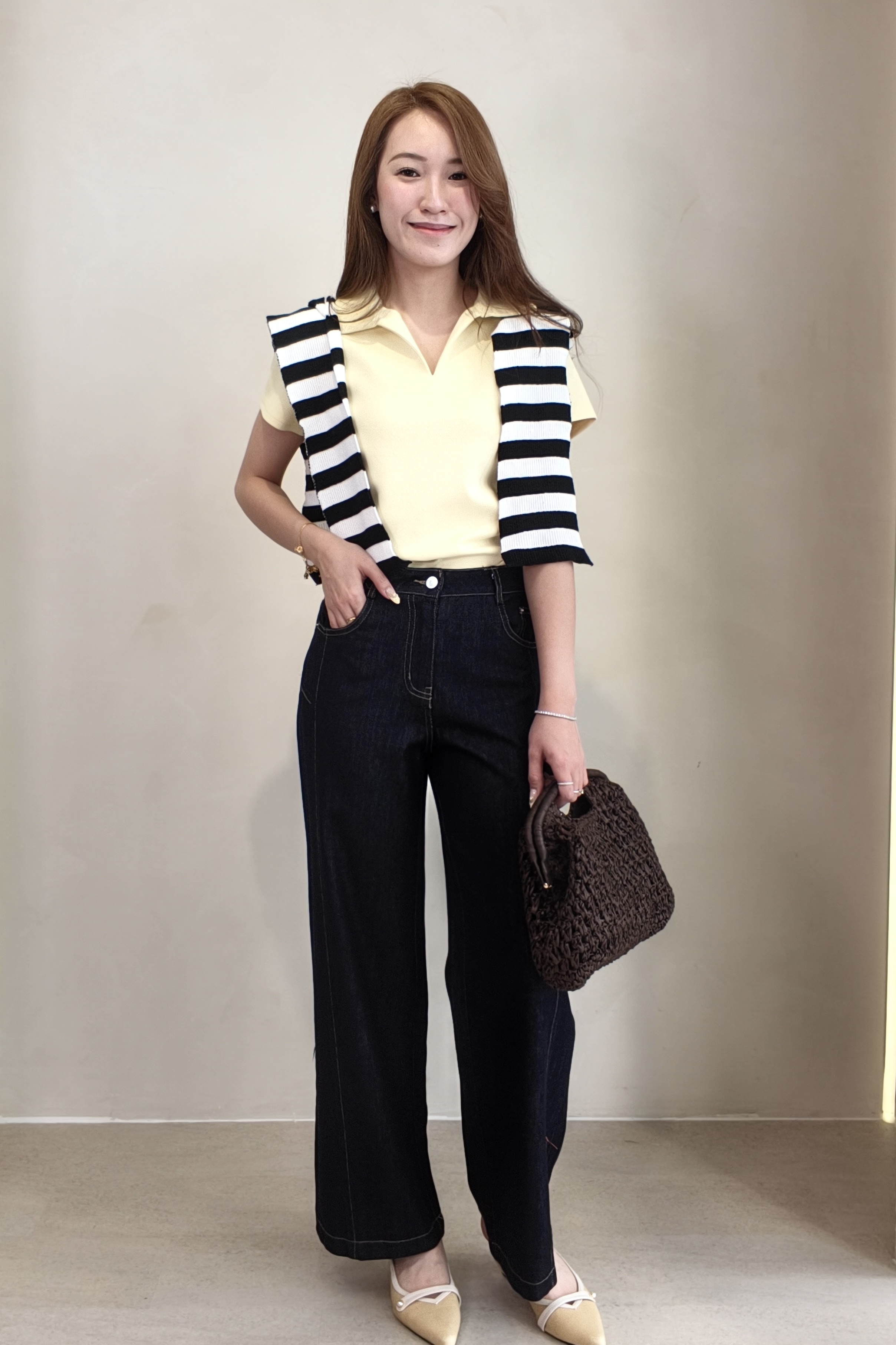 4644 Monroe Wide Leg Denim Pants