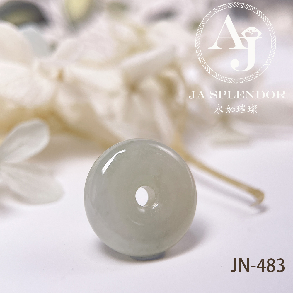 JN-477/483/488 天然翡翠A玉 冰潤雪梨黃小平安扣