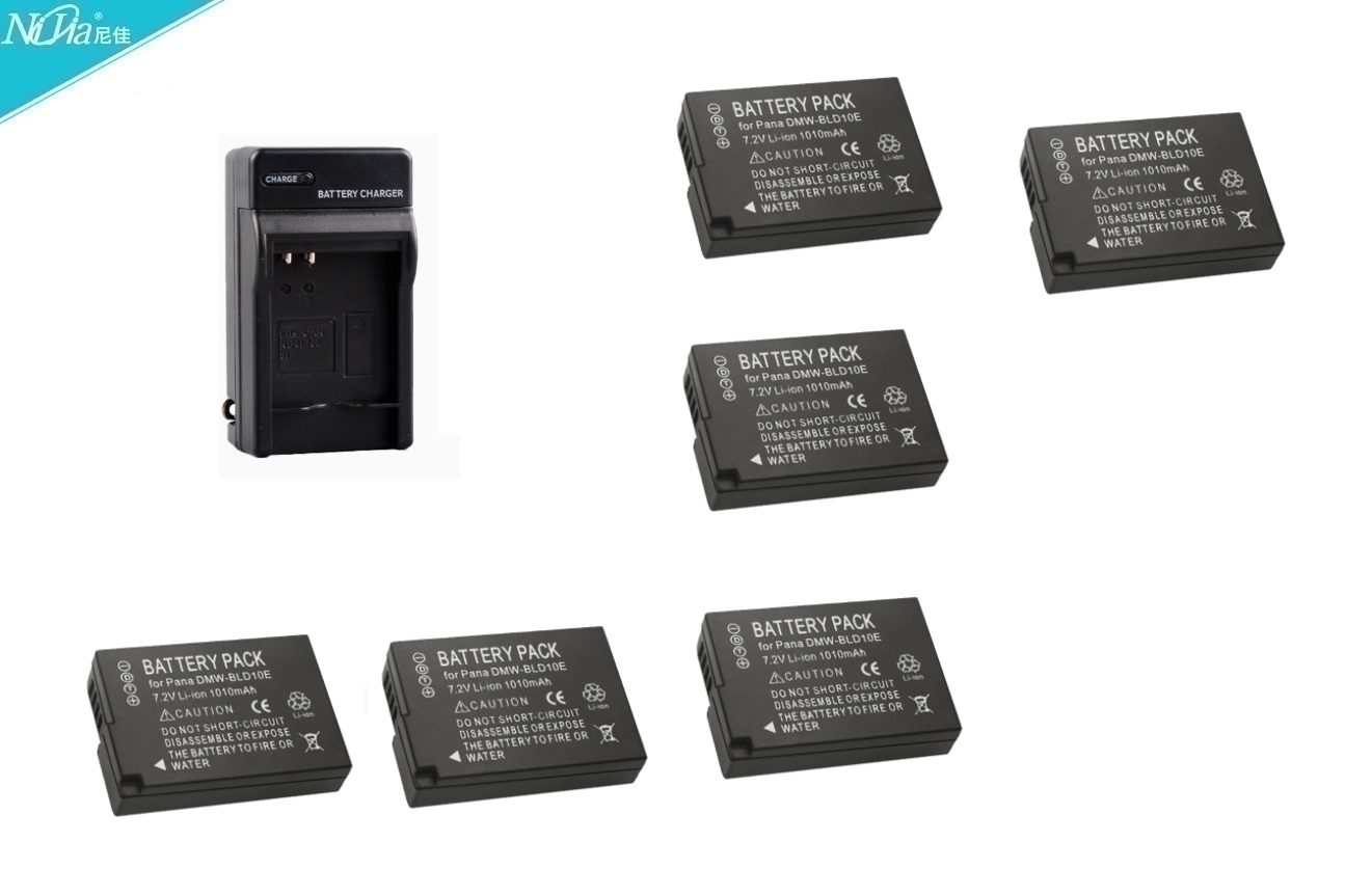 Nijia DMW-BLD10, DMW-BLD10E, DMW-BLD10PP Lithium-Ion Battery Pack With AC Travel Charger For Panasonic Cameras 代用鋰電池 