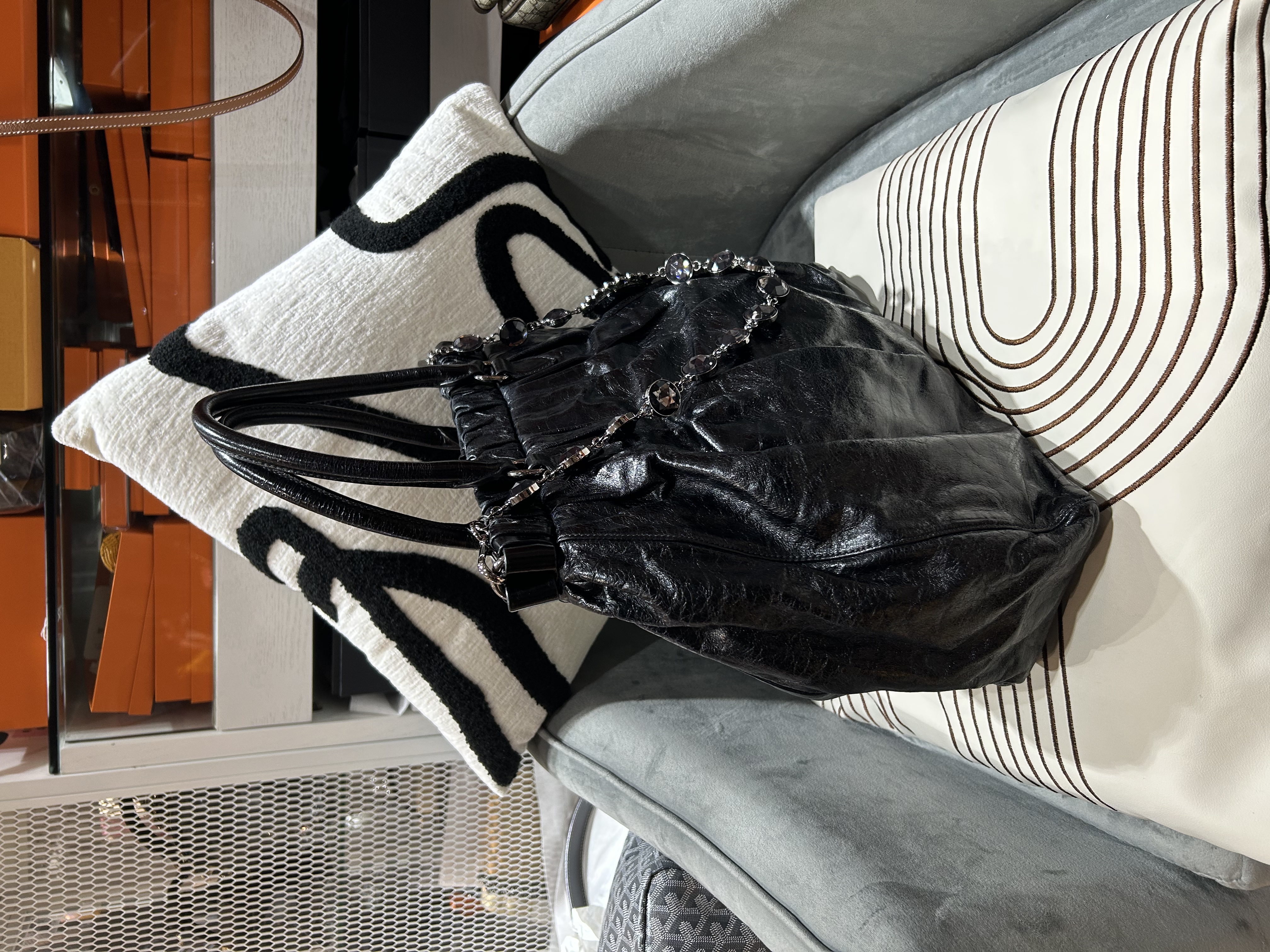 Miu Miu 2Way Shoulder Bag Black 100%Authentic