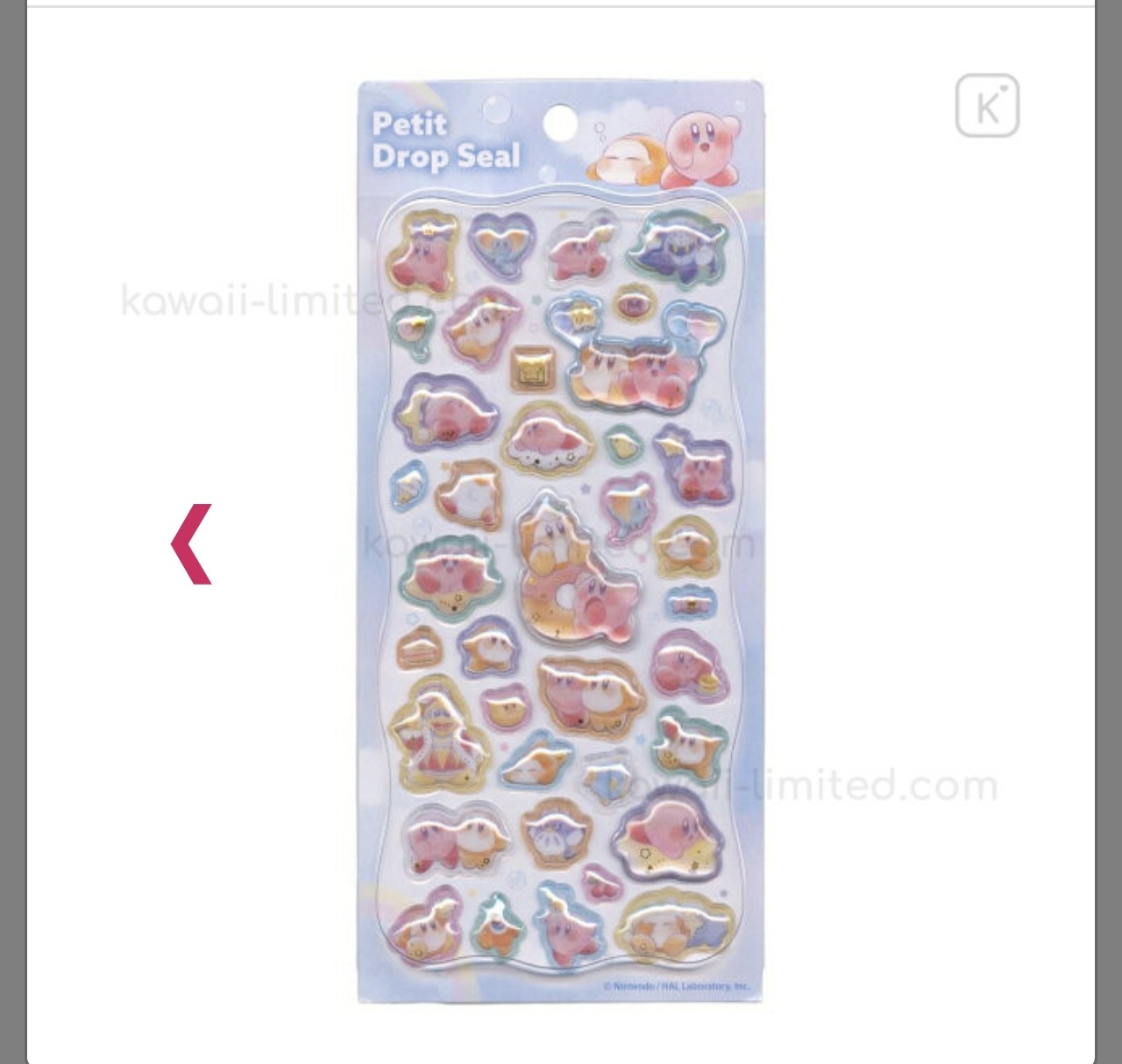 Kirby Petit Drop Seal 3D 貼紙 - Kirby：朋友們