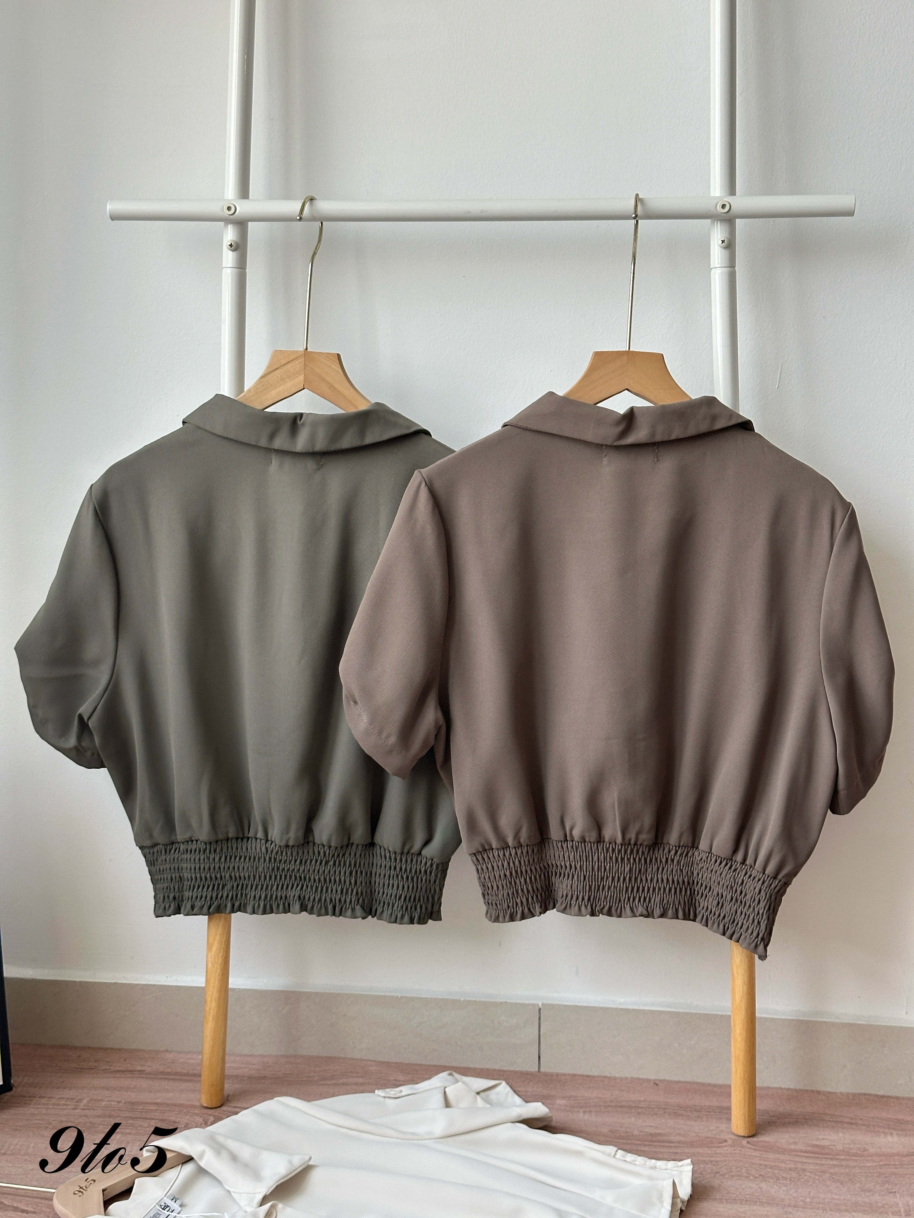 T4339 Short Sleeve Crop Shirt - 4 Colors 