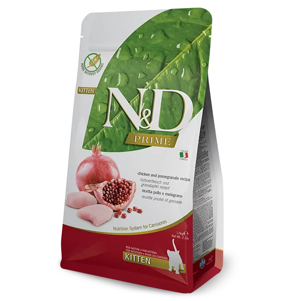 Farmina N&D 頂級 KITTEN 雞肉&石榴 幼貓乾糧 1.5kg/10kg
