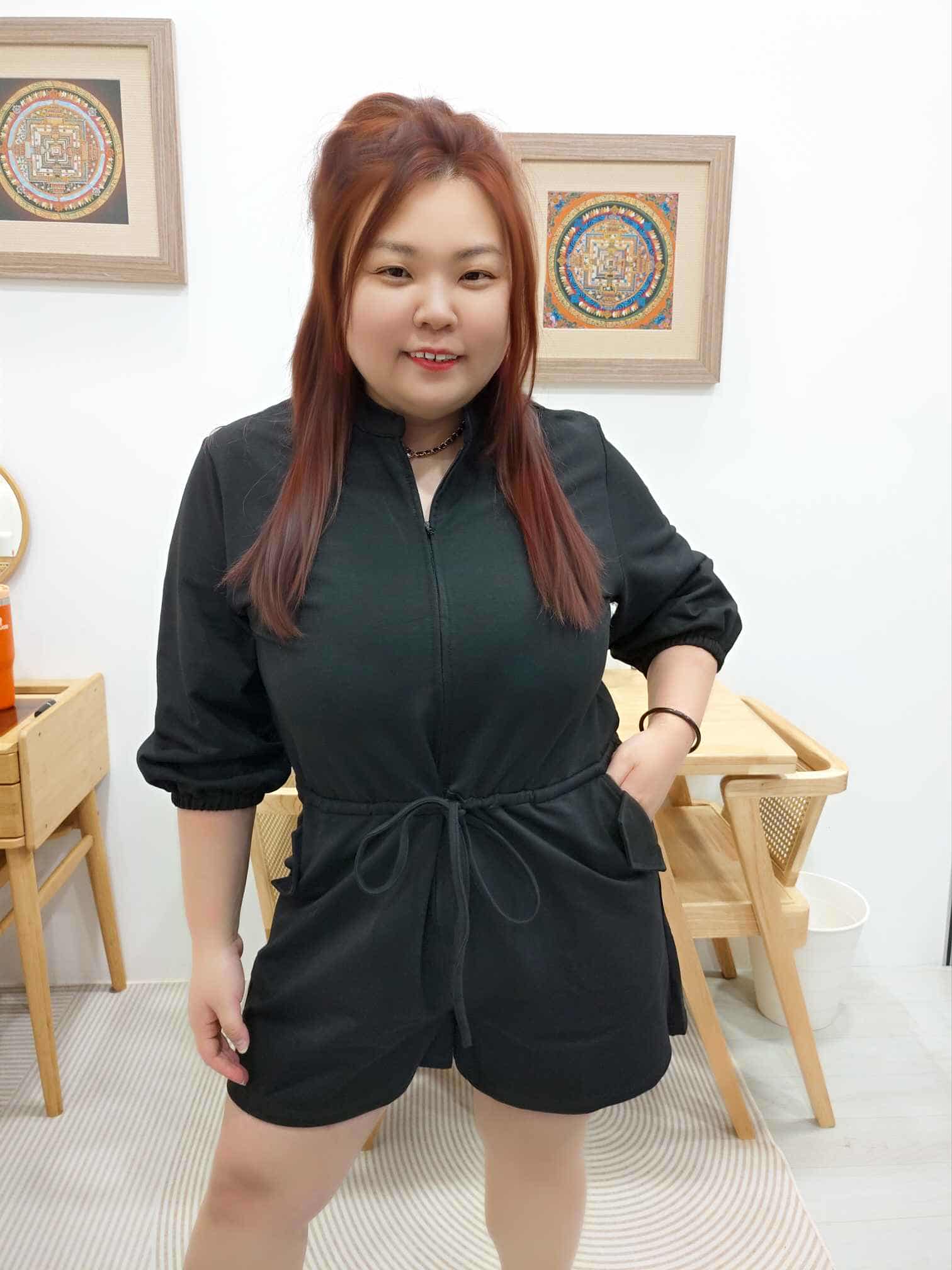 OTB02 LC8041 拉链中山领设计连体裤