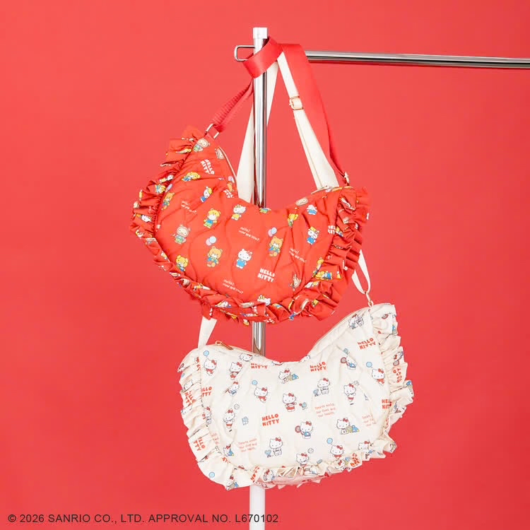 日本預訂📍日本Hello Kitty x Accommode可愛系列 - 花邊斜咩袋 不包郵 25/6日本開售