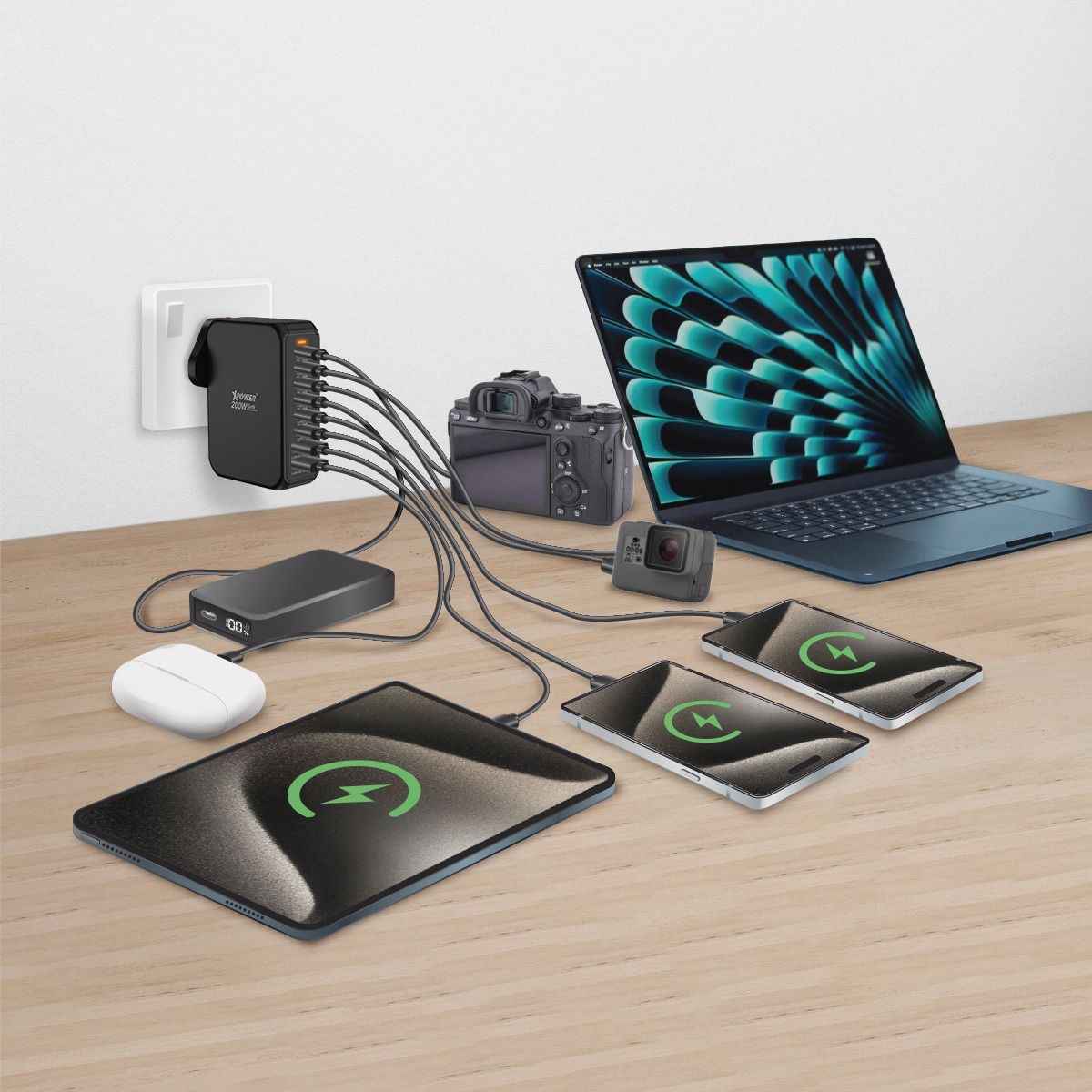 XPower PA240 200W 8輸出 200W PD3.0 GaN 充電器