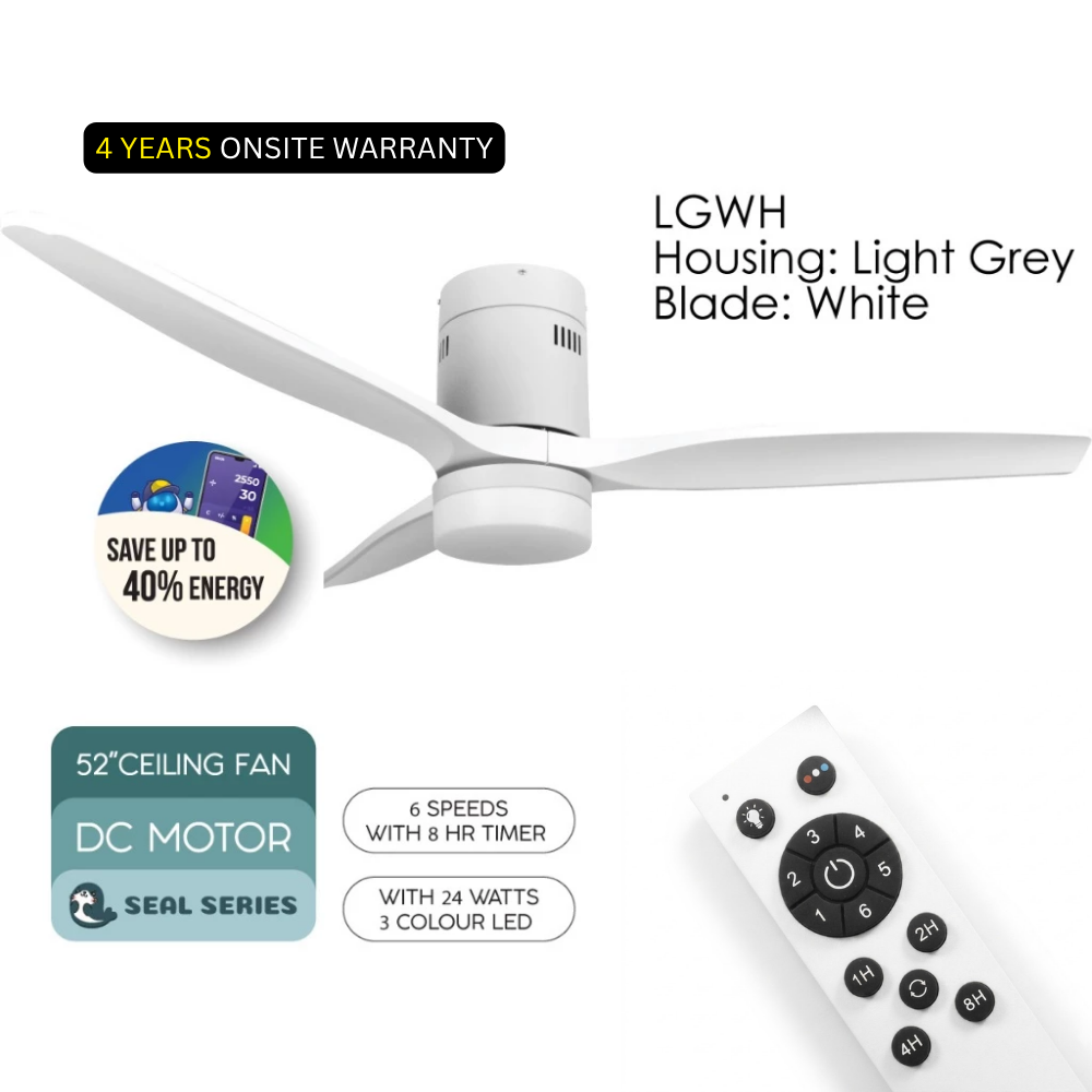 iFan 52in DC Motor Ceiling Fan 6 Speed Selection (IF8352) RU