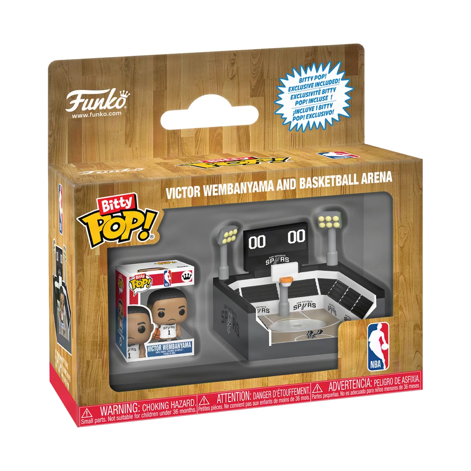📦訂購 美國代購 Bitty POP! Town: NBA Arena - Spurs with Victor Wembanyama Figure 模型